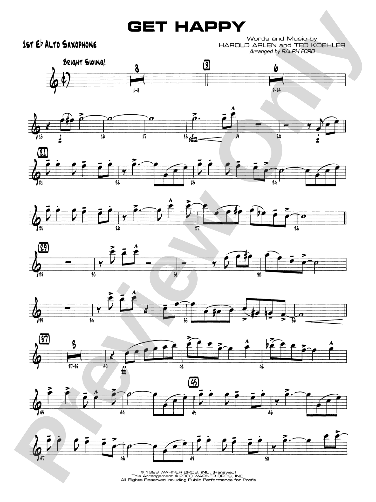 Get Happy: E-flat Alto Saxophone