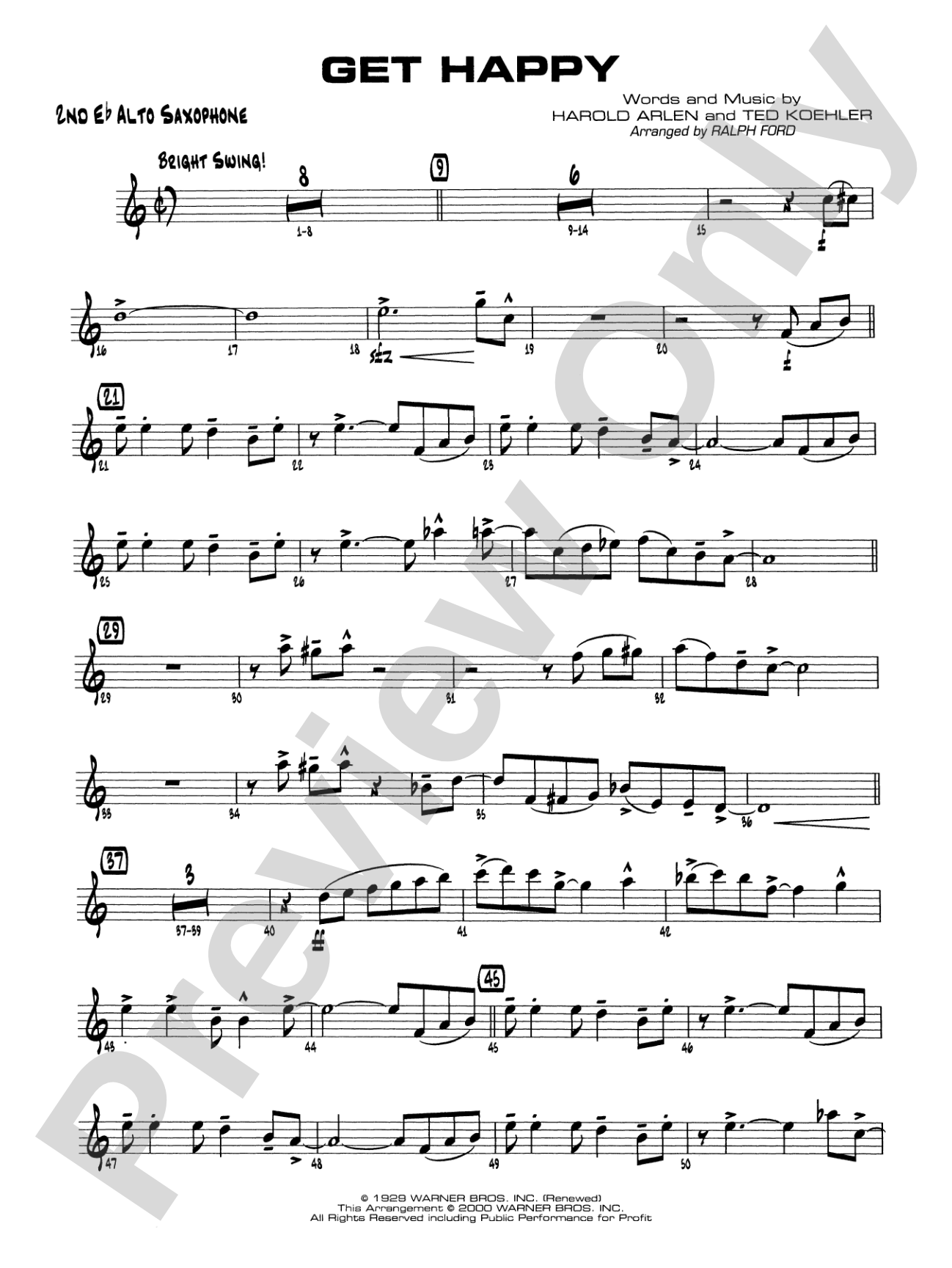 Get Happy: 2nd E-flat Alto Saxophone