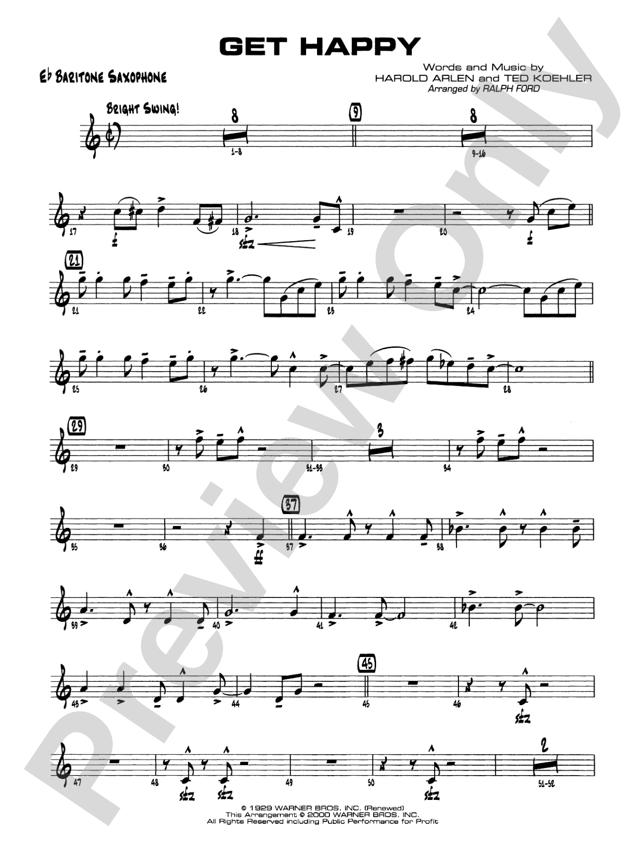 Get Happy: E-flat Baritone Saxophone