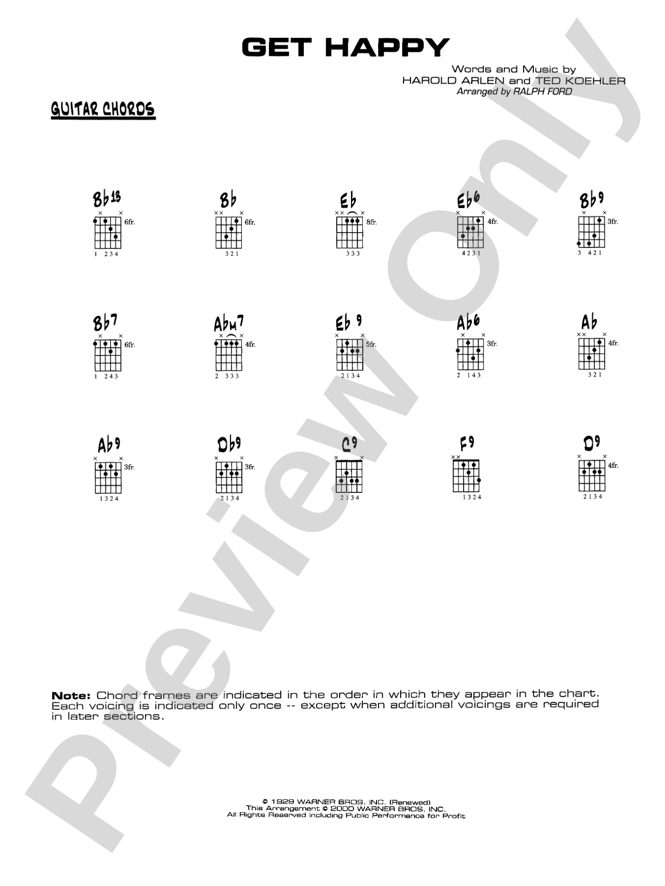 Get Happy: Guitar Chords