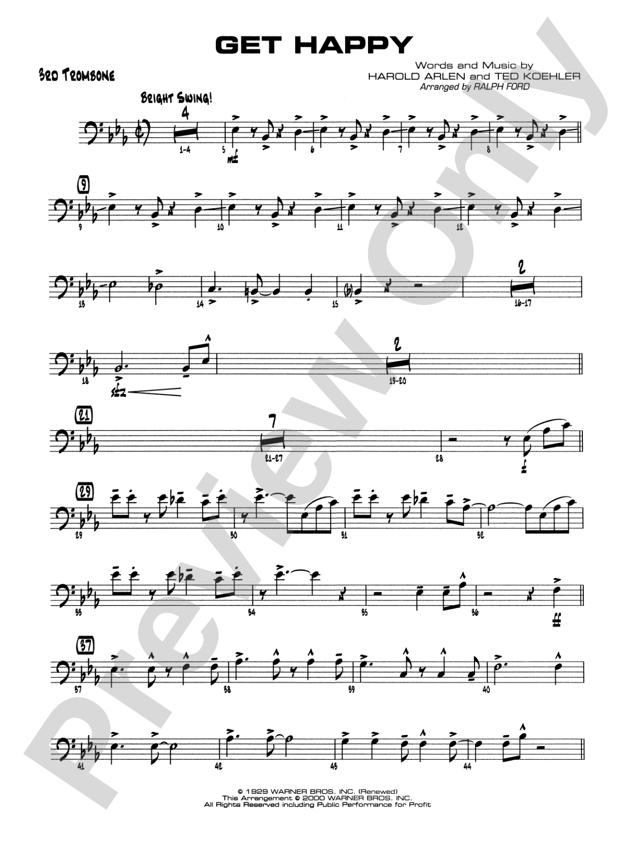 Get Happy: 3rd Trombone