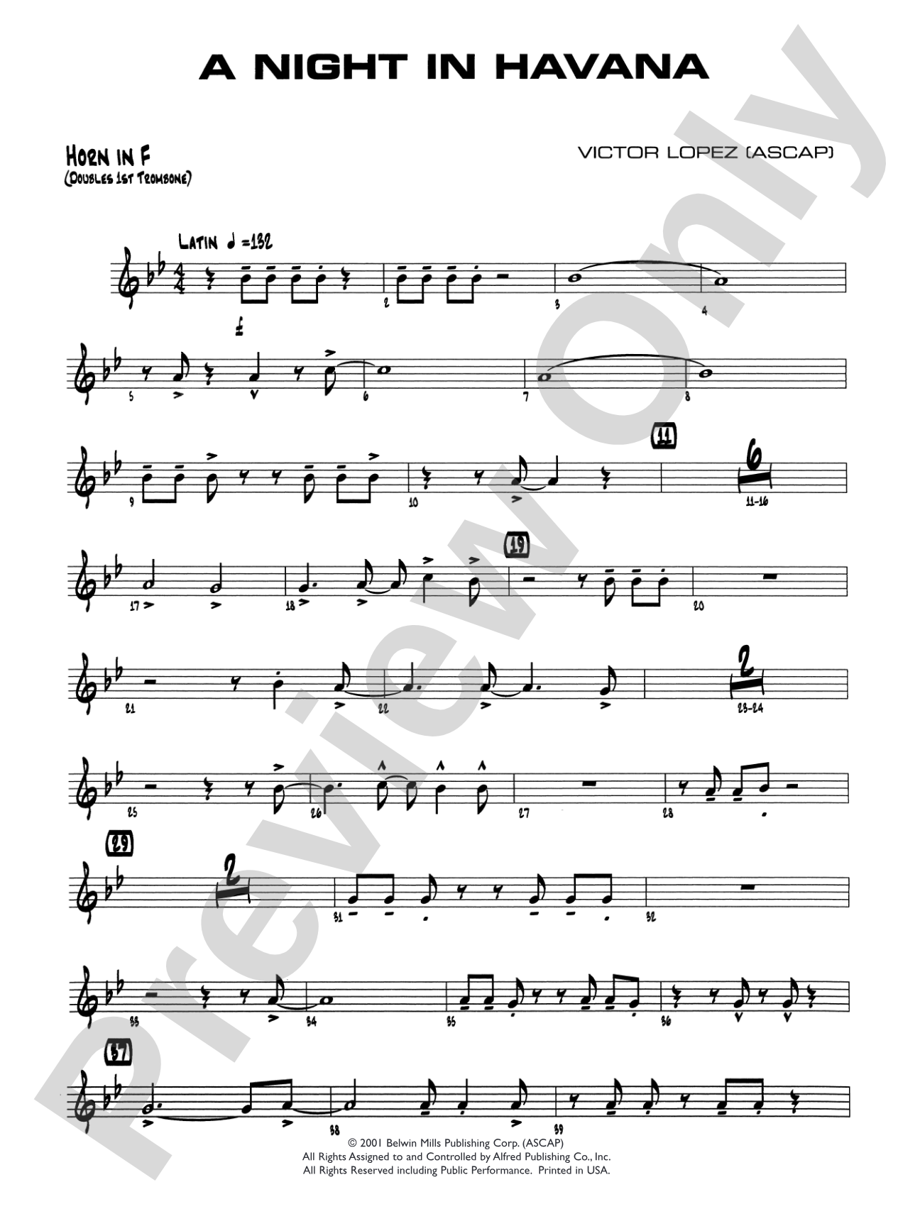 A Night in Havana: 1st F Horn