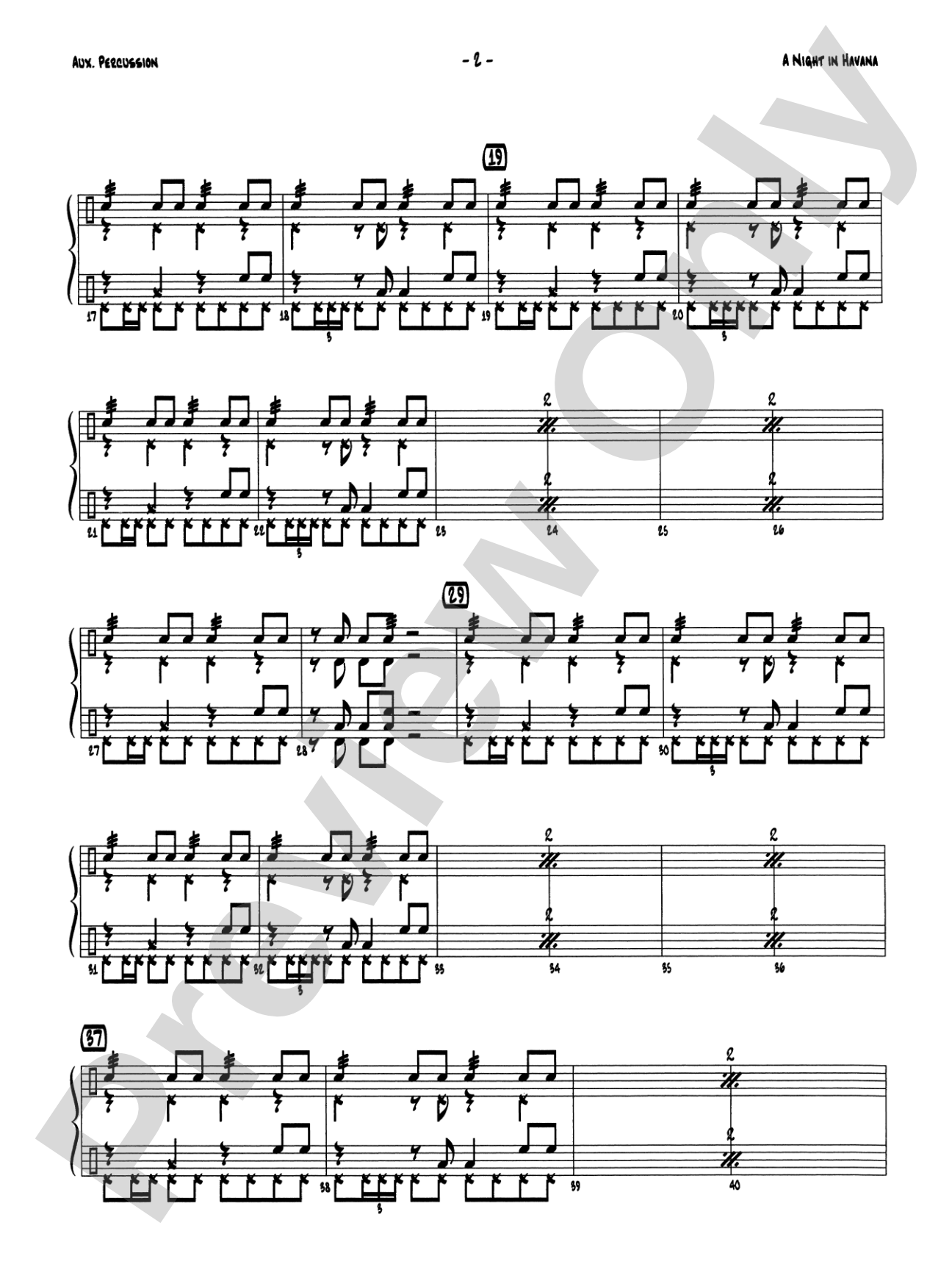 A Night in Havana: 1st Percussion