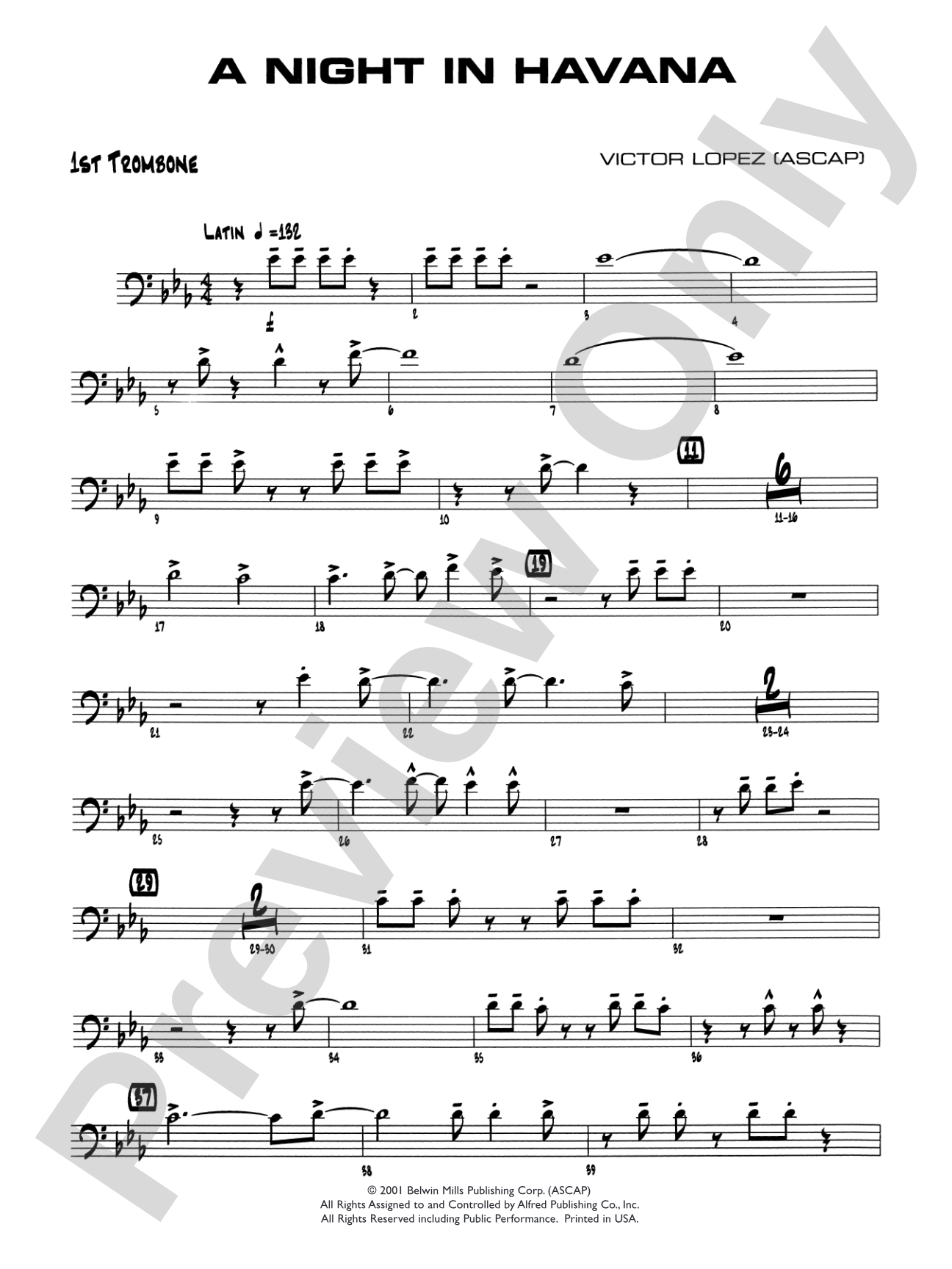 A Night in Havana: 1st Trombone