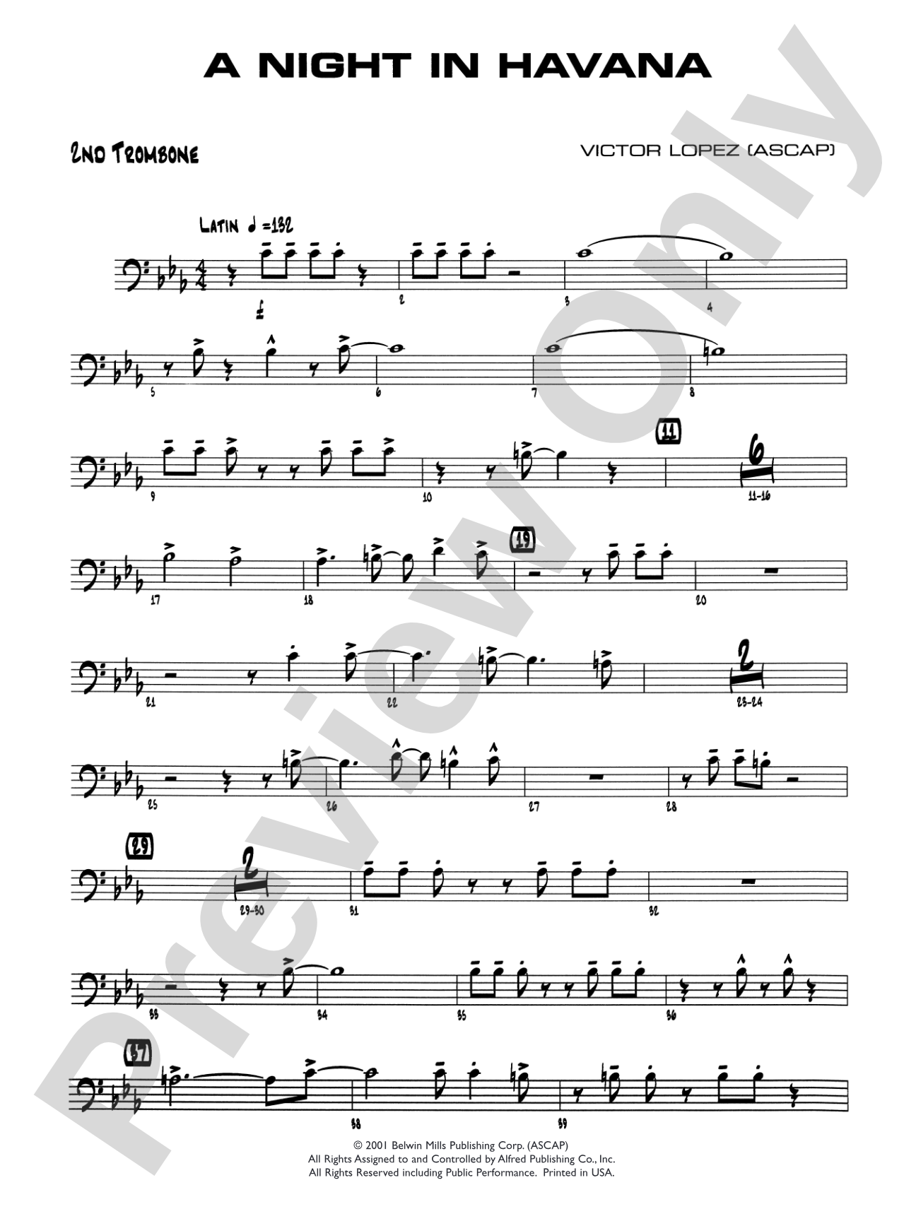 A Night in Havana: 2nd Trombone