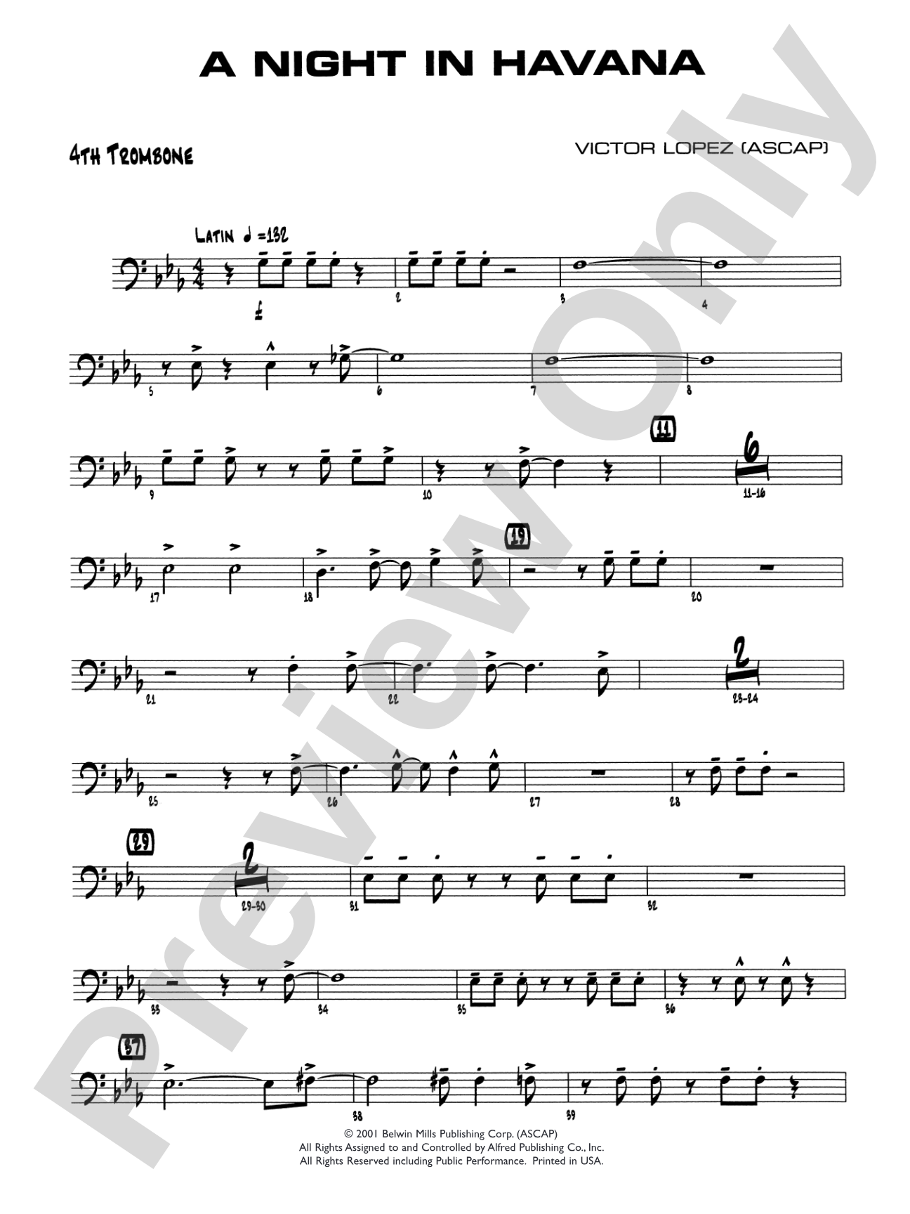 A Night in Havana: 4th Trombone