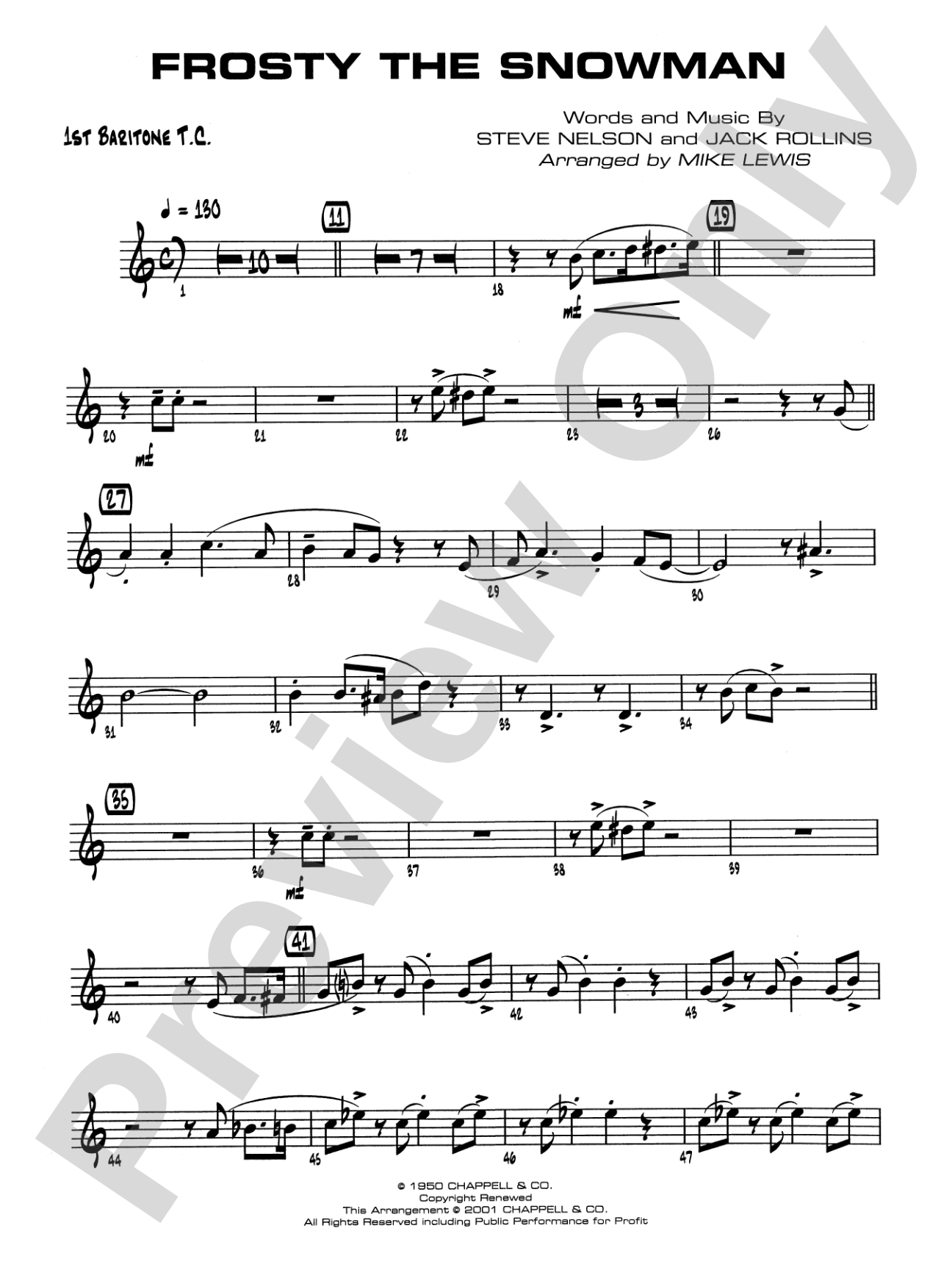 Frosty the Snowman: Baritone T.C.