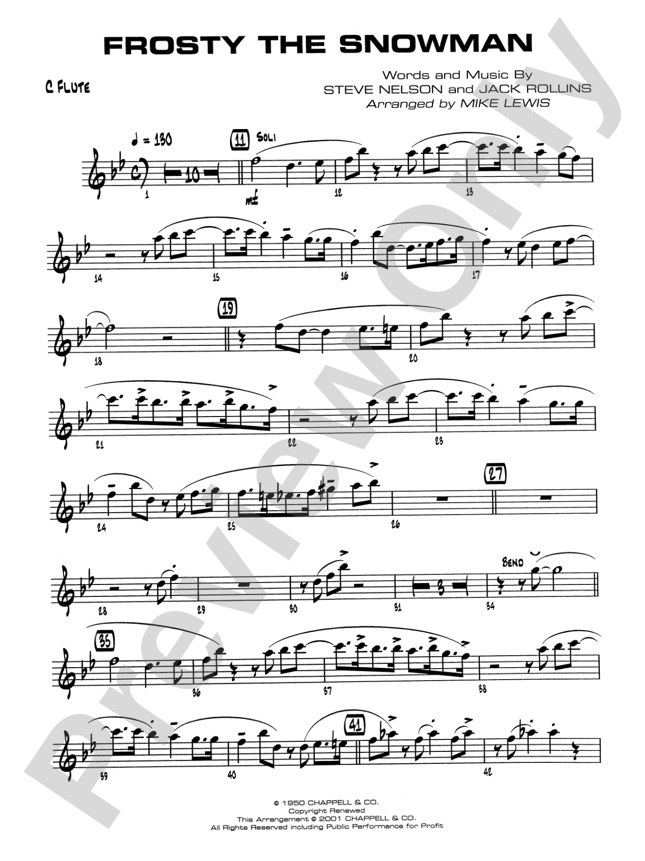 Frosty the Snowman: Flute