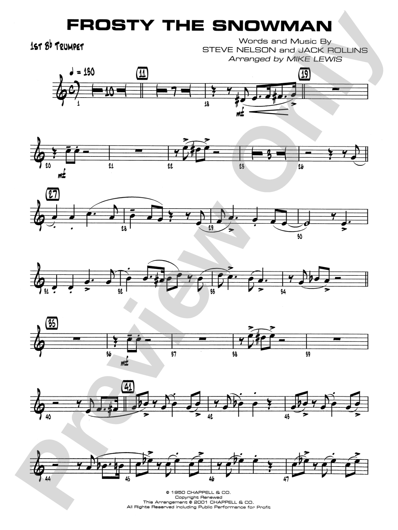 Frosty the Snowman: 1st B-flat Trumpet