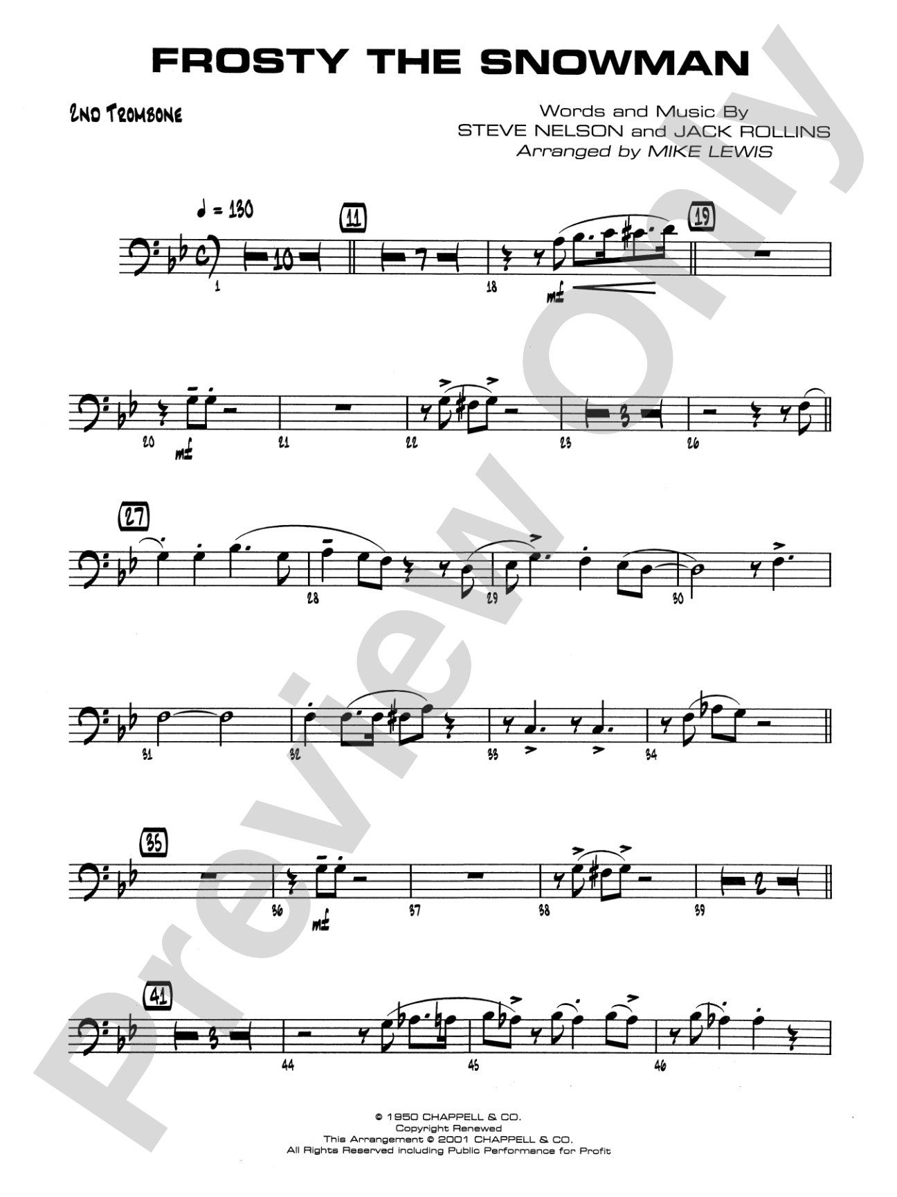 Frosty the Snowman: 2nd Trombone