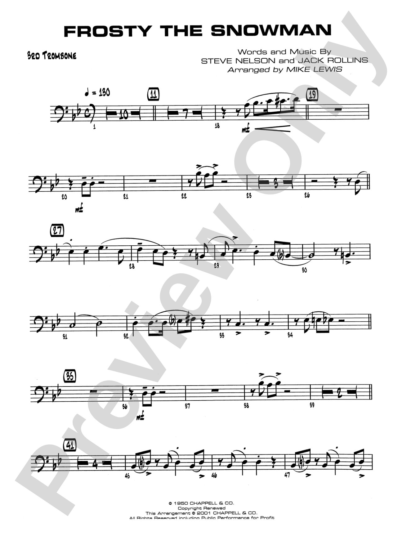Frosty the Snowman: 3rd Trombone