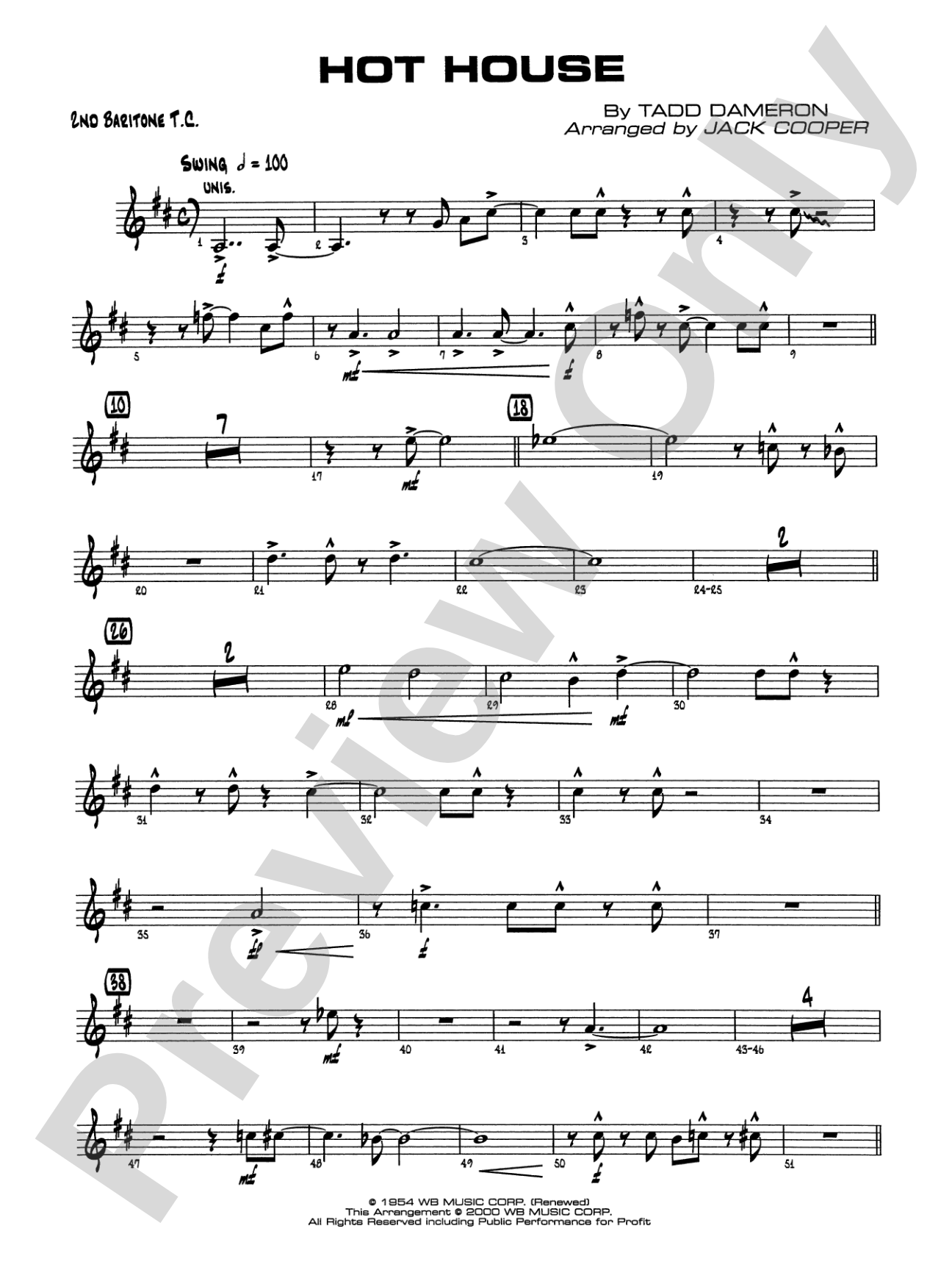Hot House: 2nd Baritone T.C.
