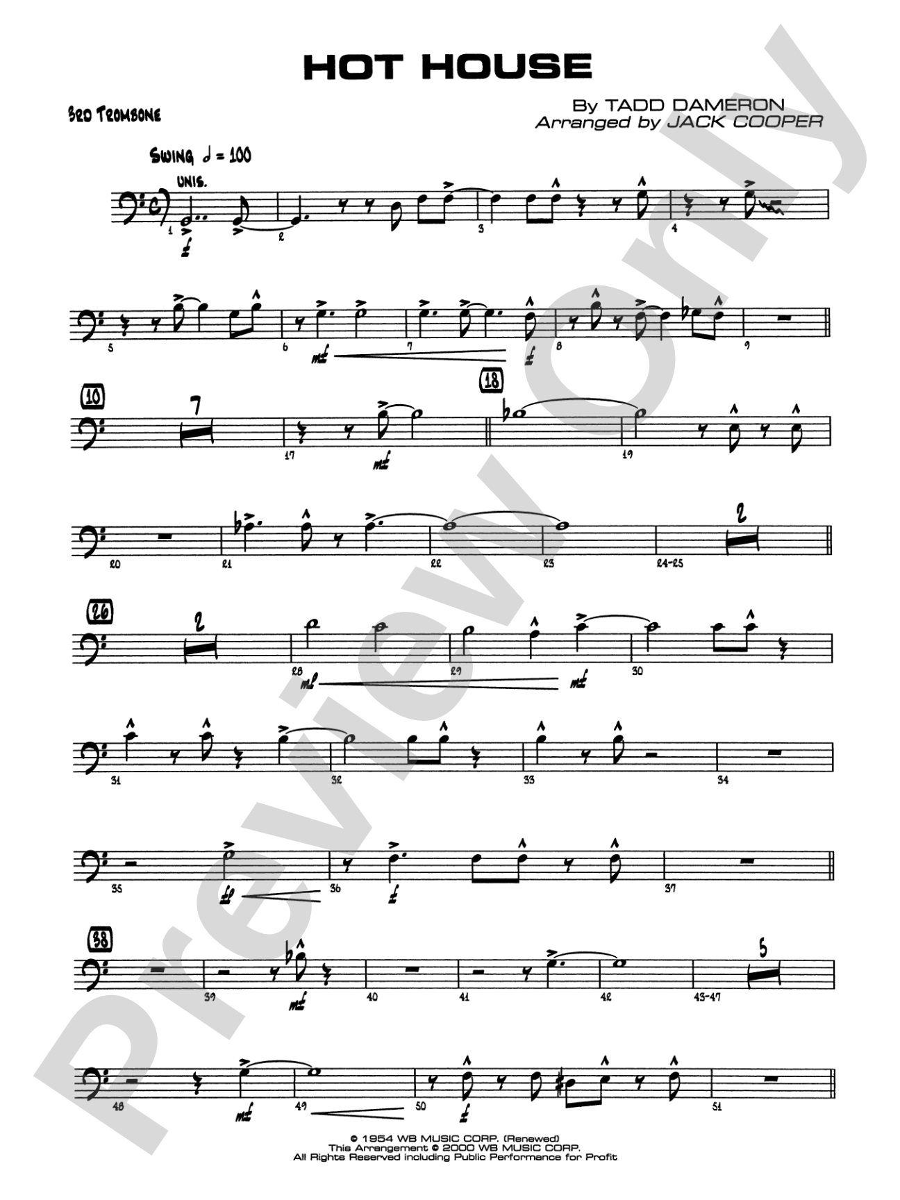 Hot House: 3rd Trombone