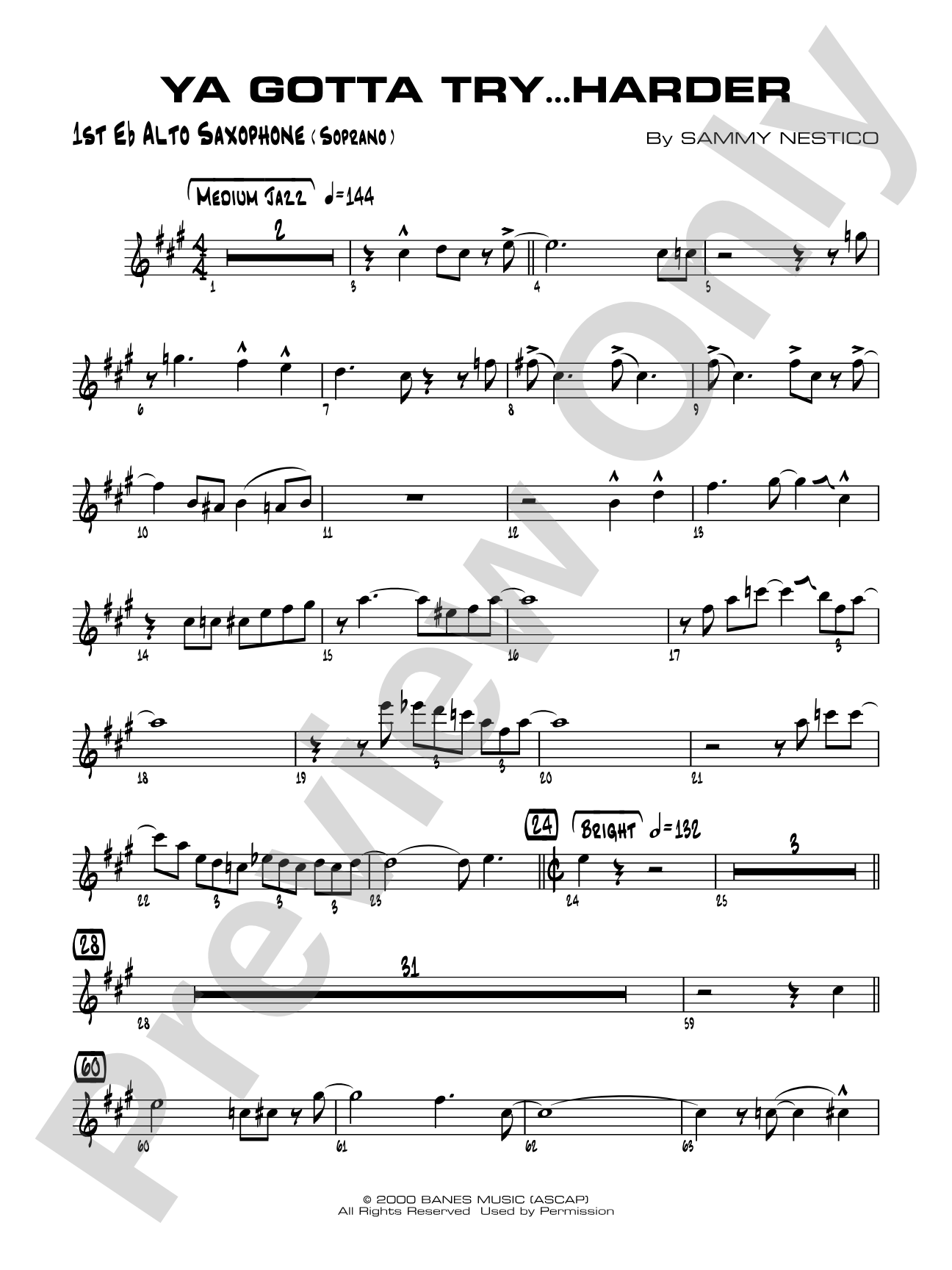 Ya Gotta Try... Harder: E-flat Alto Saxophone
