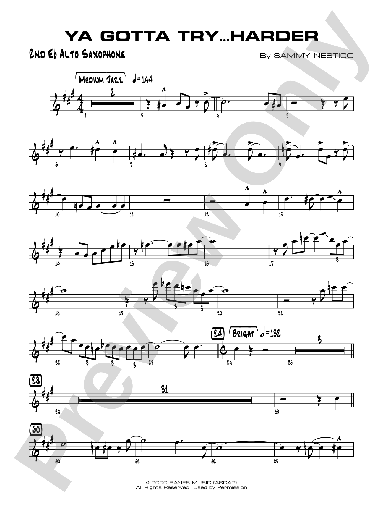 Ya Gotta Try... Harder: 2nd E-flat Alto Saxophone