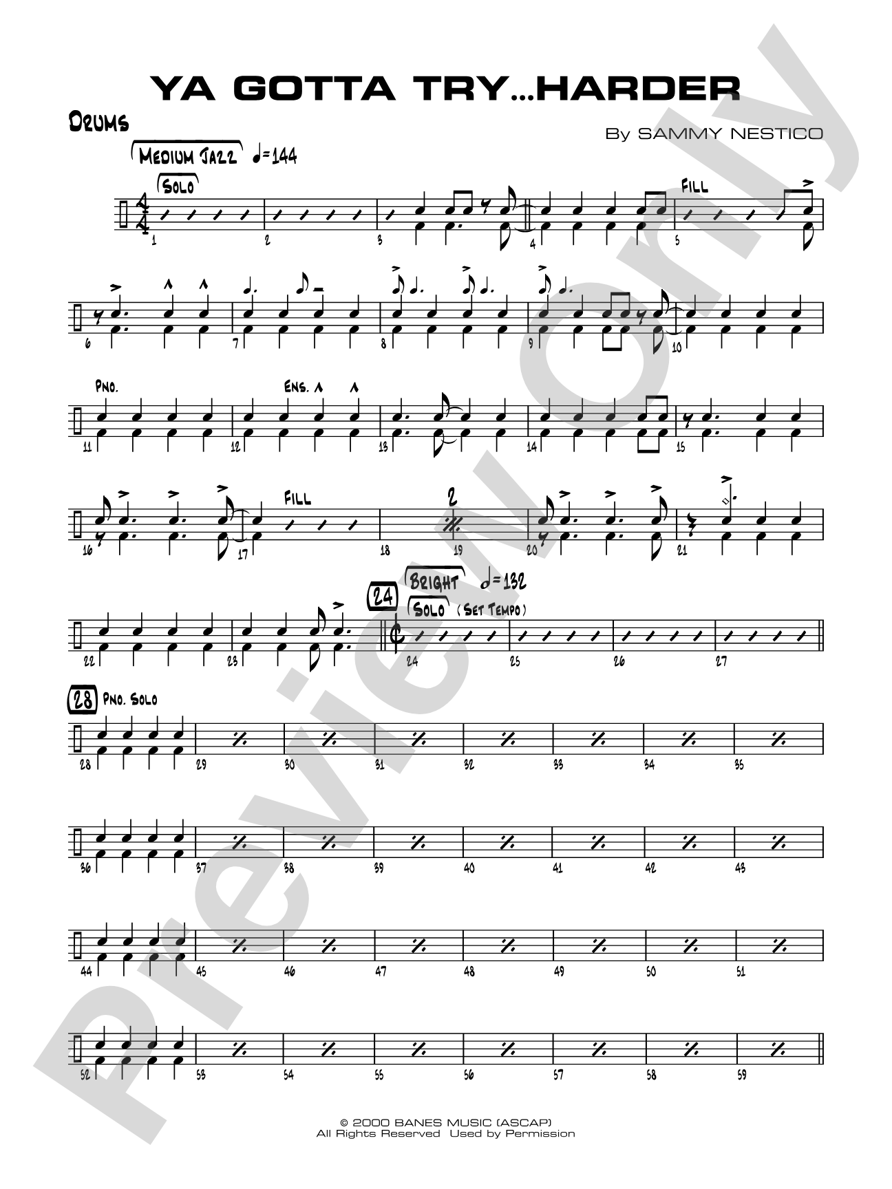 Ya Gotta Try... Harder: Drums