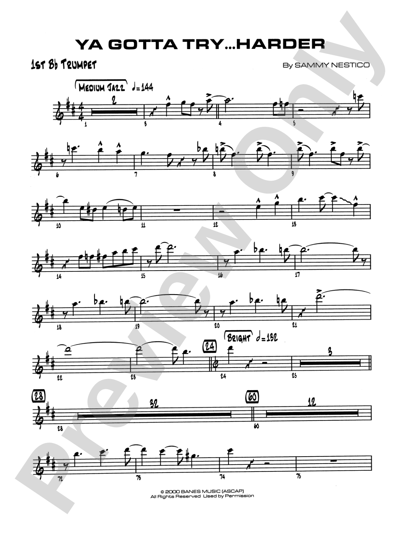 Ya Gotta Try... Harder: 1st B-flat Trumpet