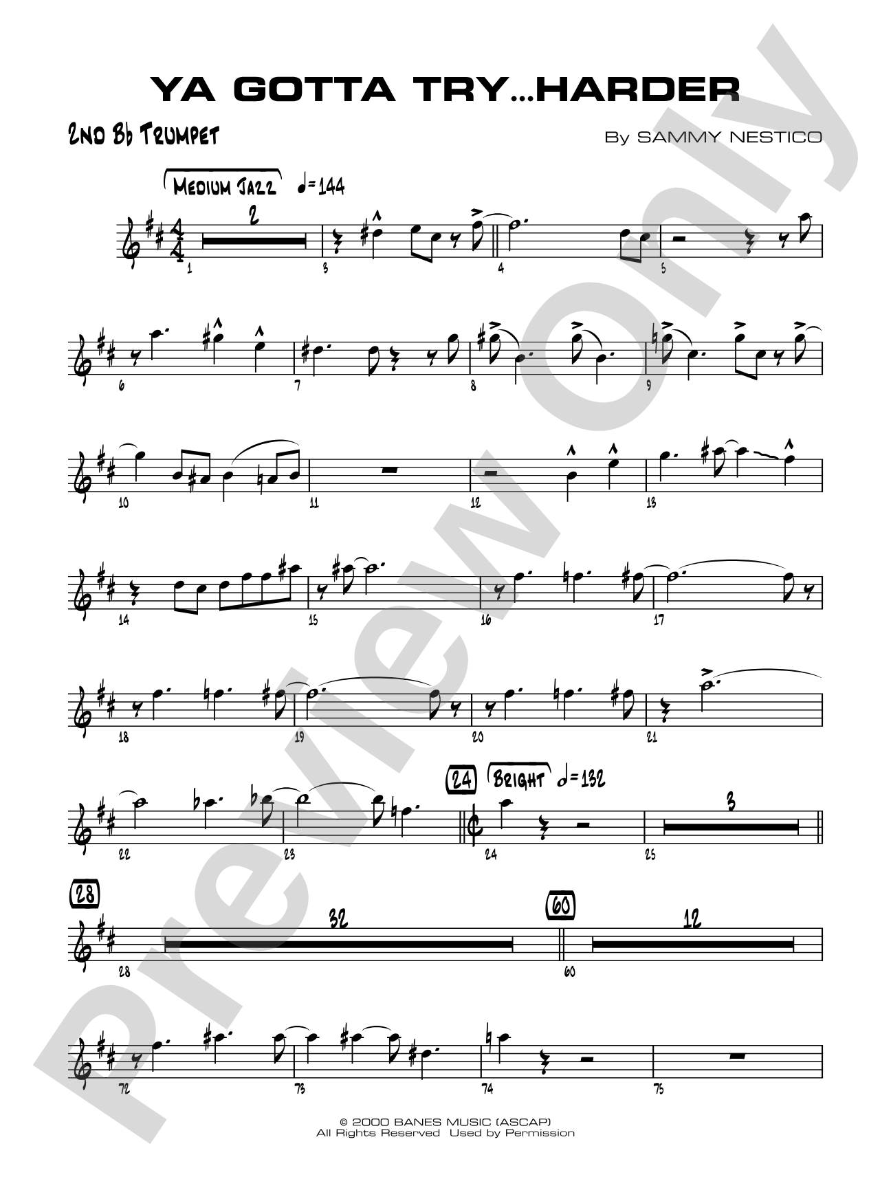 Ya Gotta Try... Harder: 2nd B-flat Trumpet