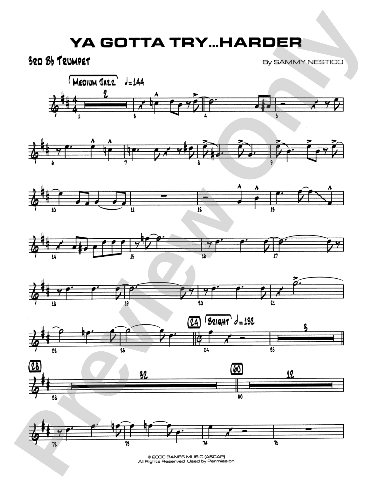 Ya Gotta Try... Harder: 3rd B-flat Trumpet