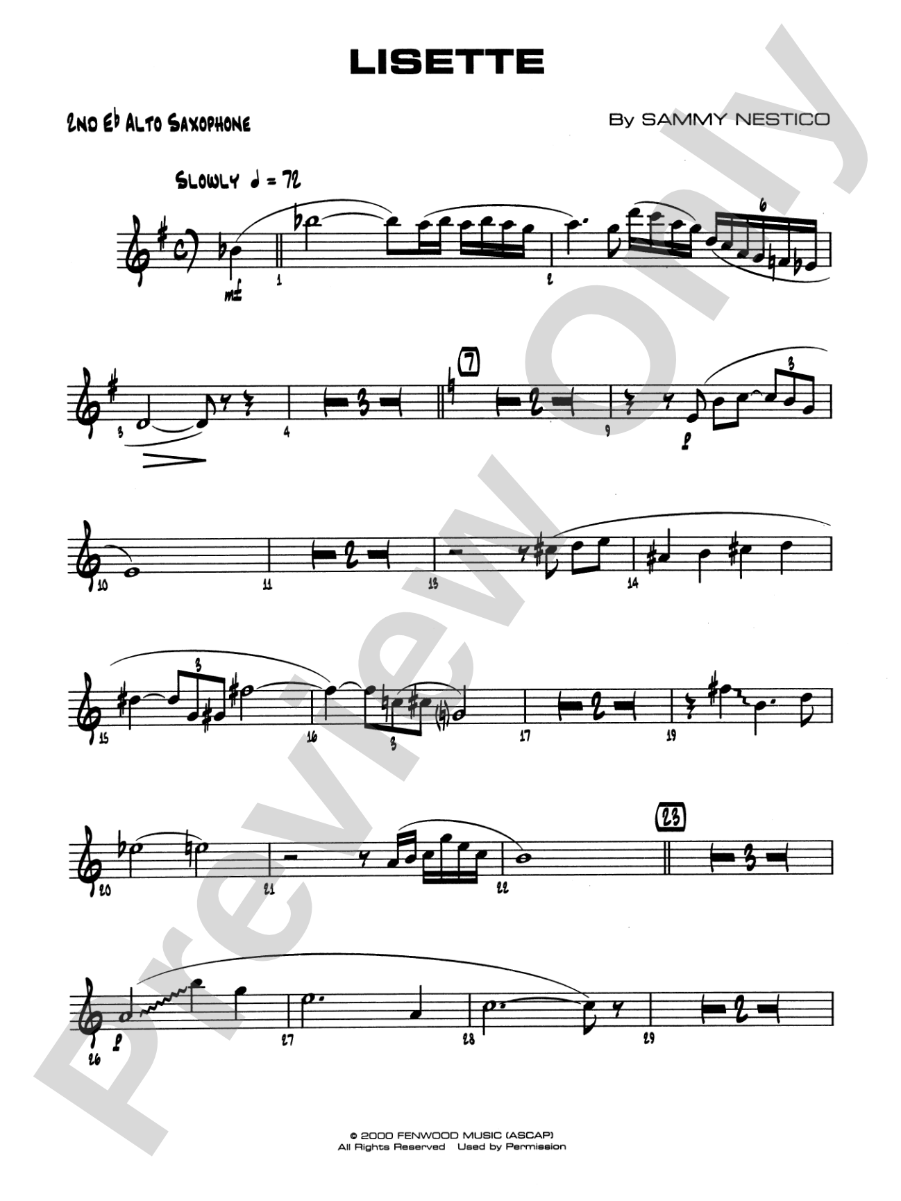 Lisette: 2nd E-flat Alto Saxophone