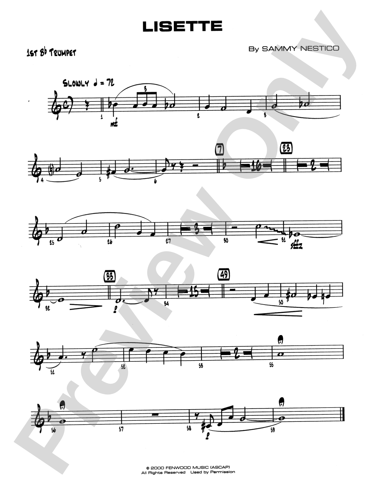 Lisette: 1st B-flat Trumpet