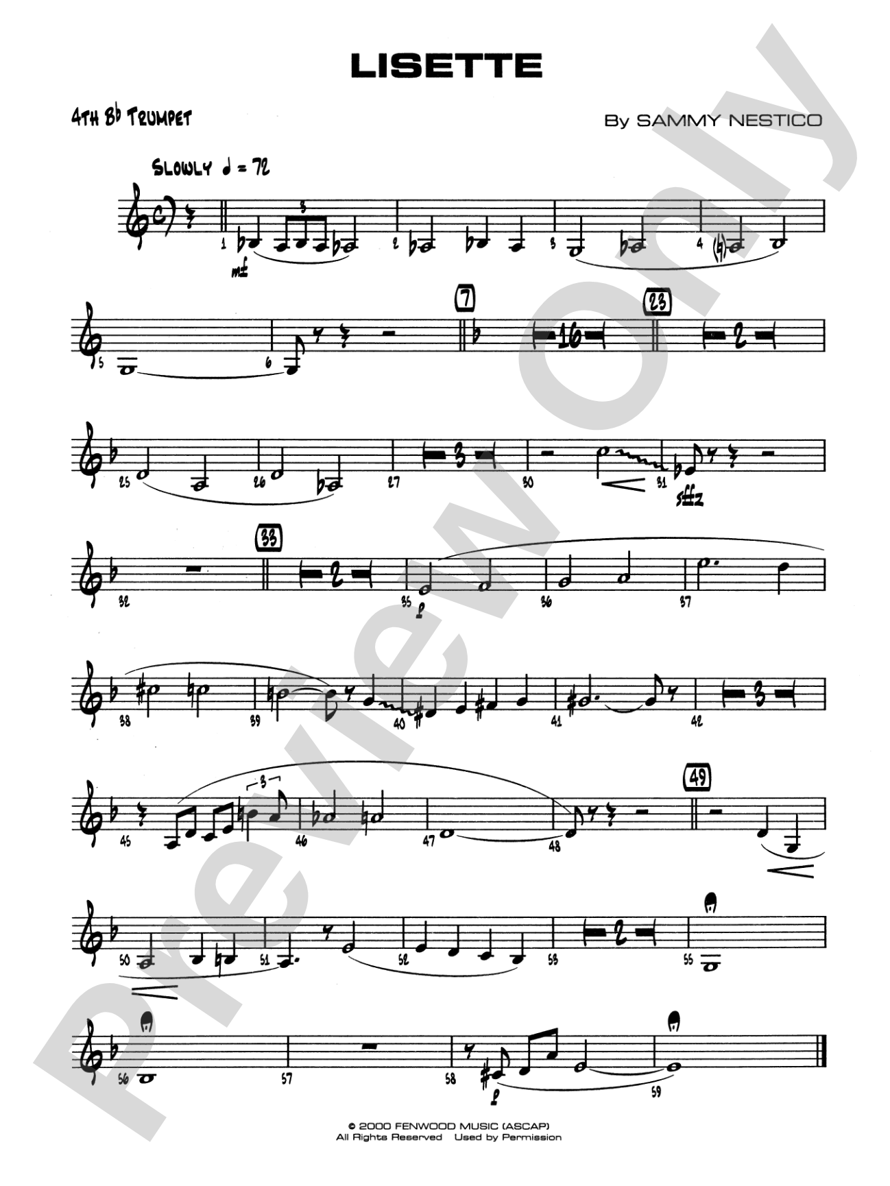 Lisette: 4th B-flat Trumpet