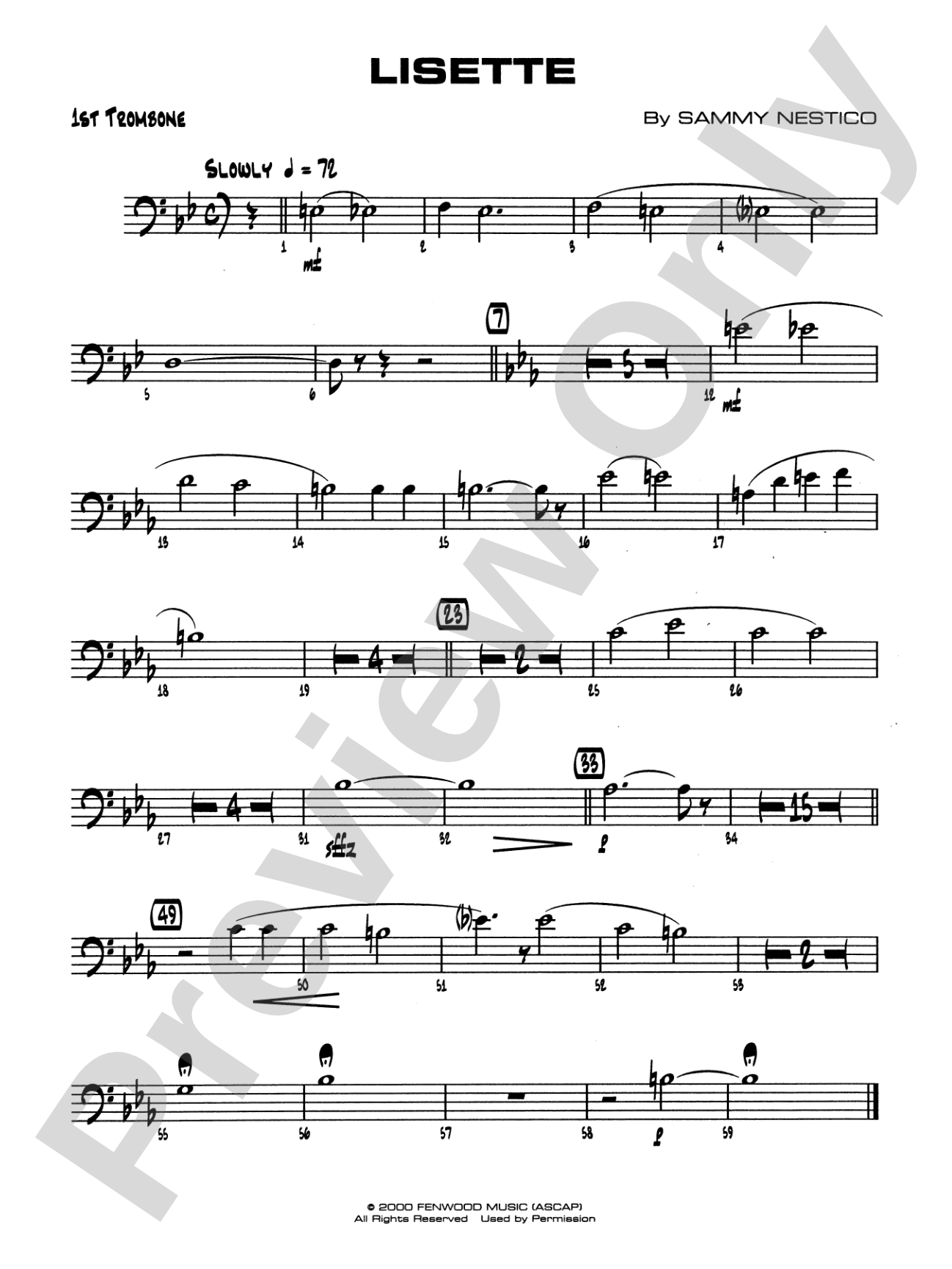 Lisette: 1st Trombone