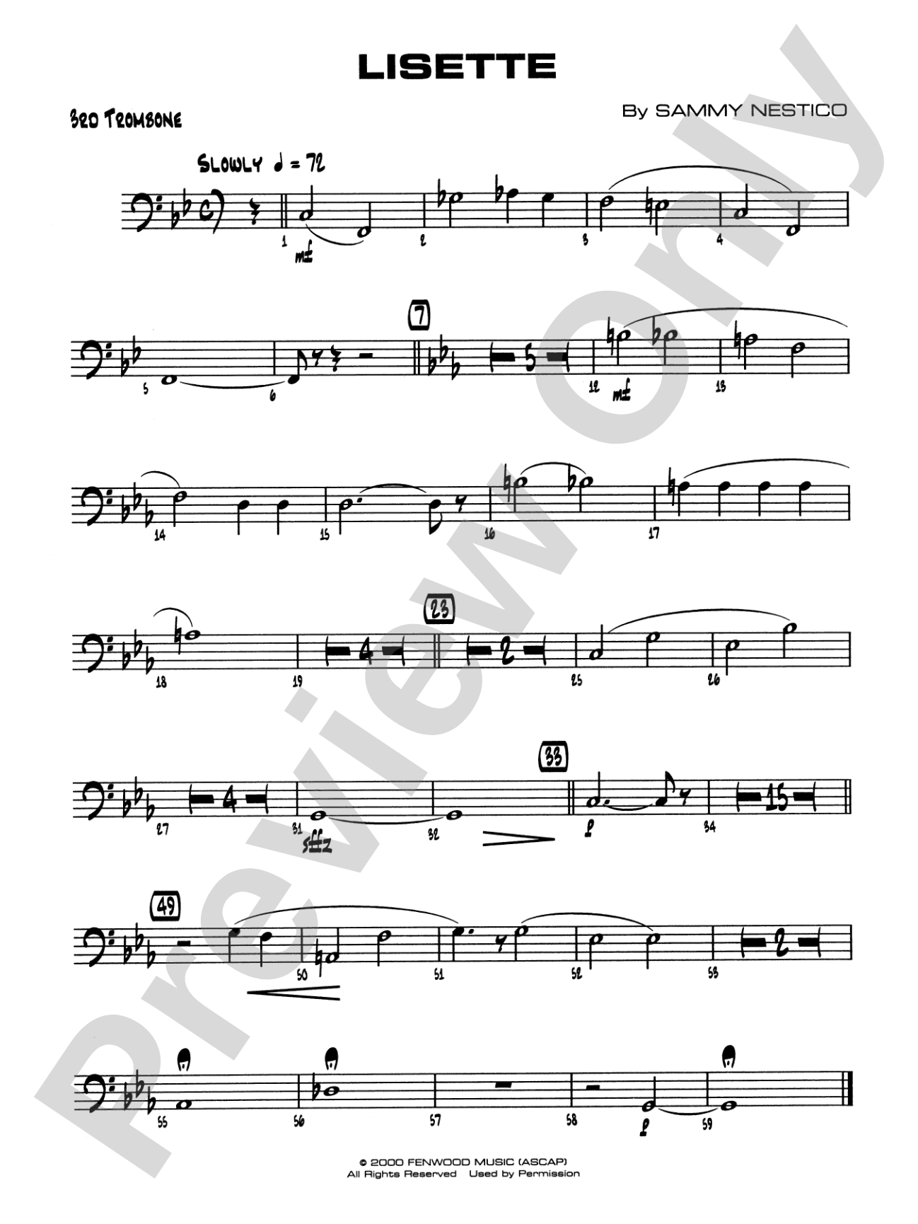 Lisette: 3rd Trombone