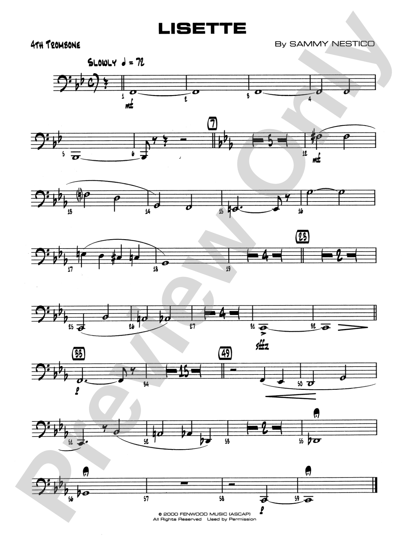 Lisette: 4th Trombone