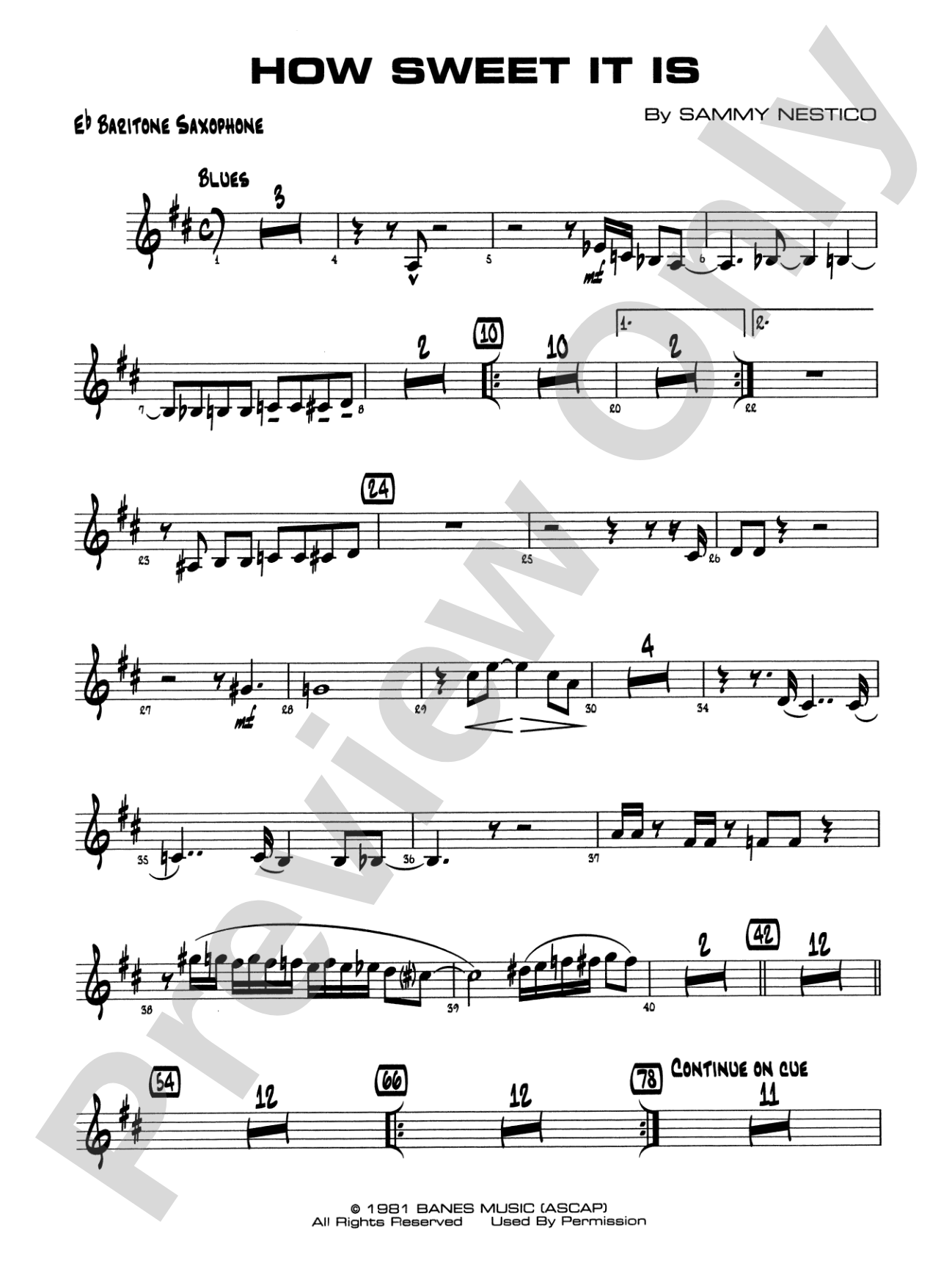 How Sweet It Is: E-flat Baritone Saxophone