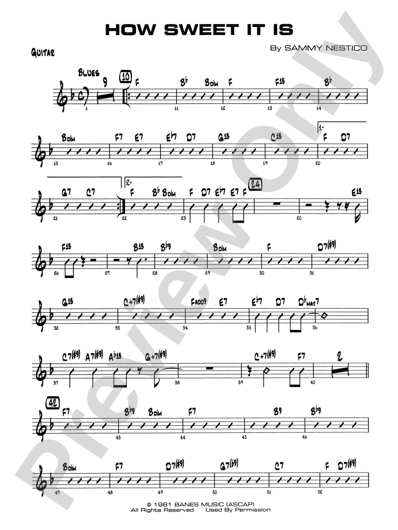 How Sweet It Is: Guitar