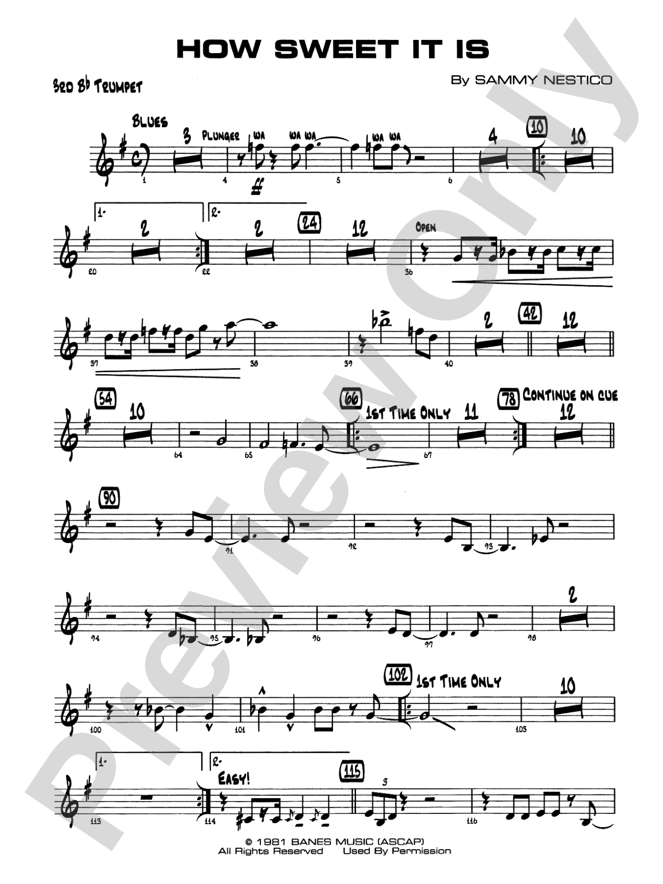 How Sweet It Is: 3rd B-flat Trumpet