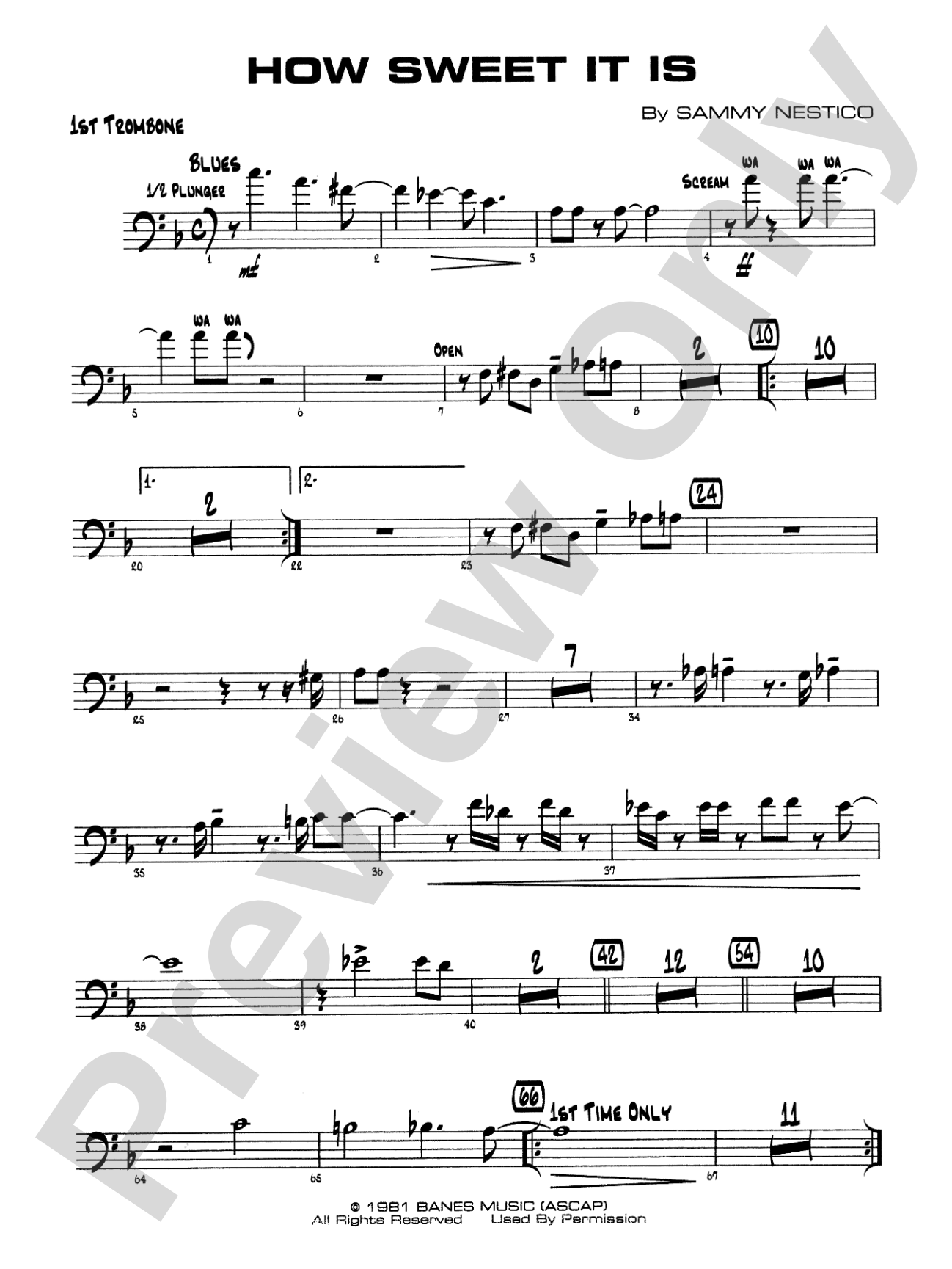 How Sweet It Is: 1st Trombone