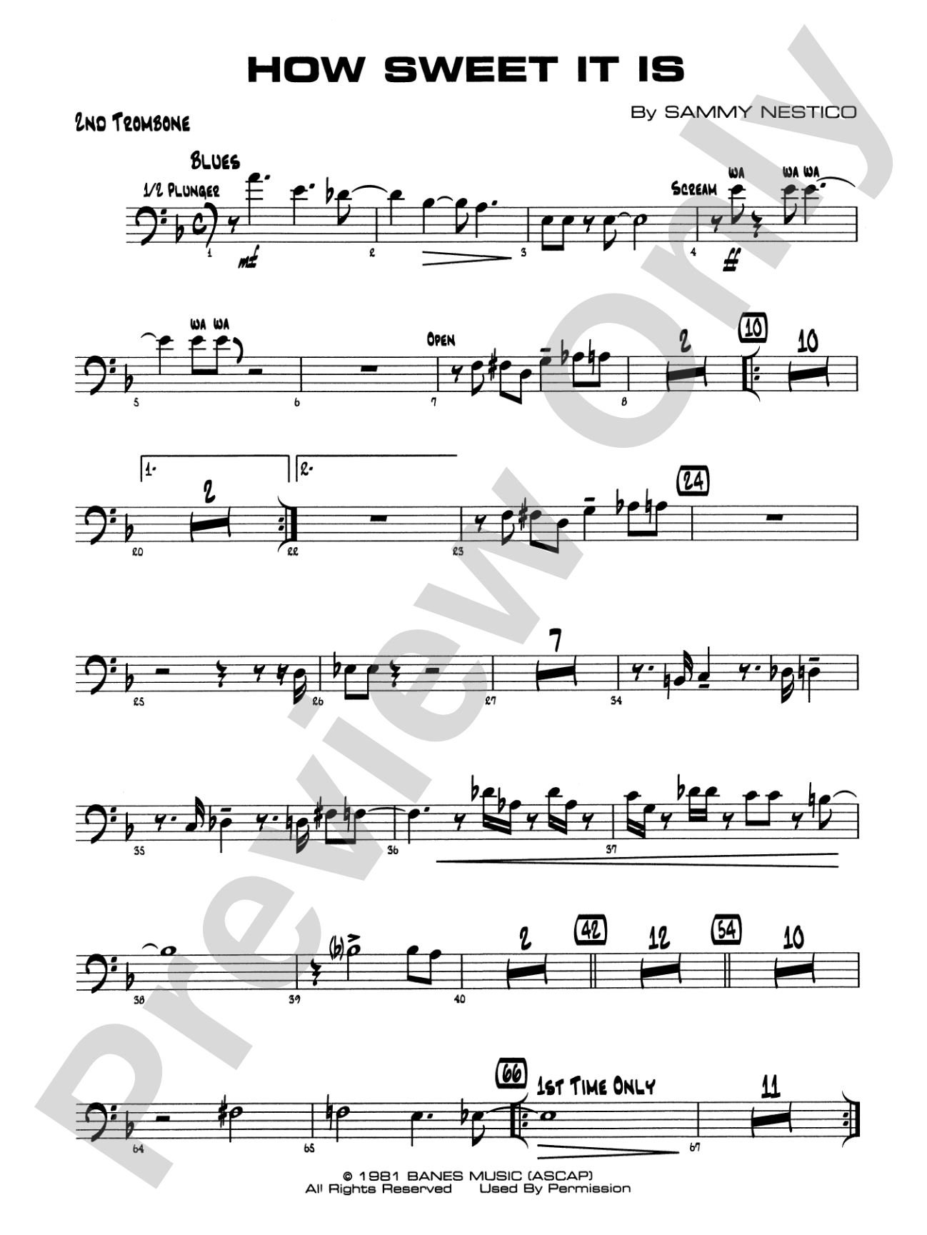 How Sweet It Is: 2nd Trombone