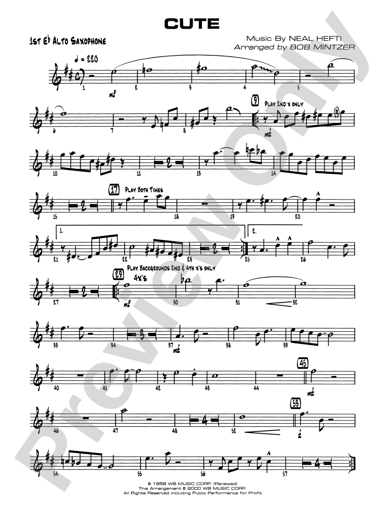 Cute: E-flat Alto Saxophone