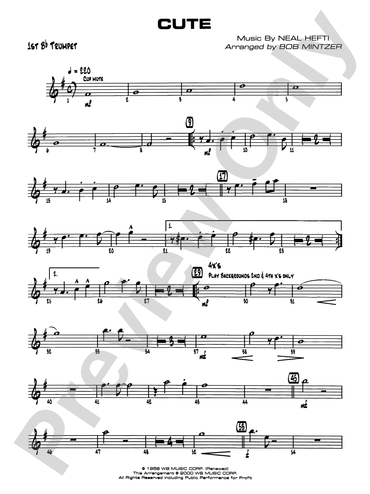 Cute: 1st B-flat Trumpet