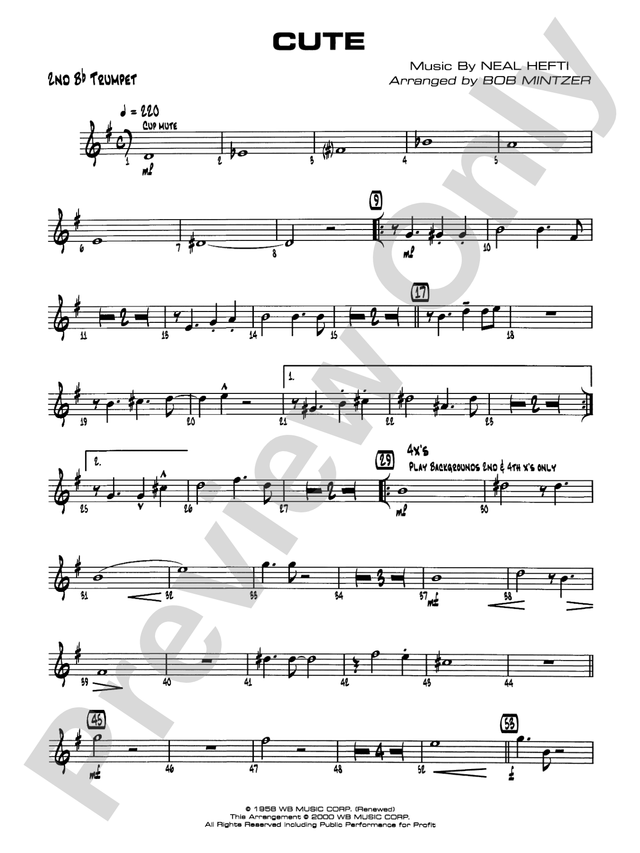 Cute: 2nd B-flat Trumpet