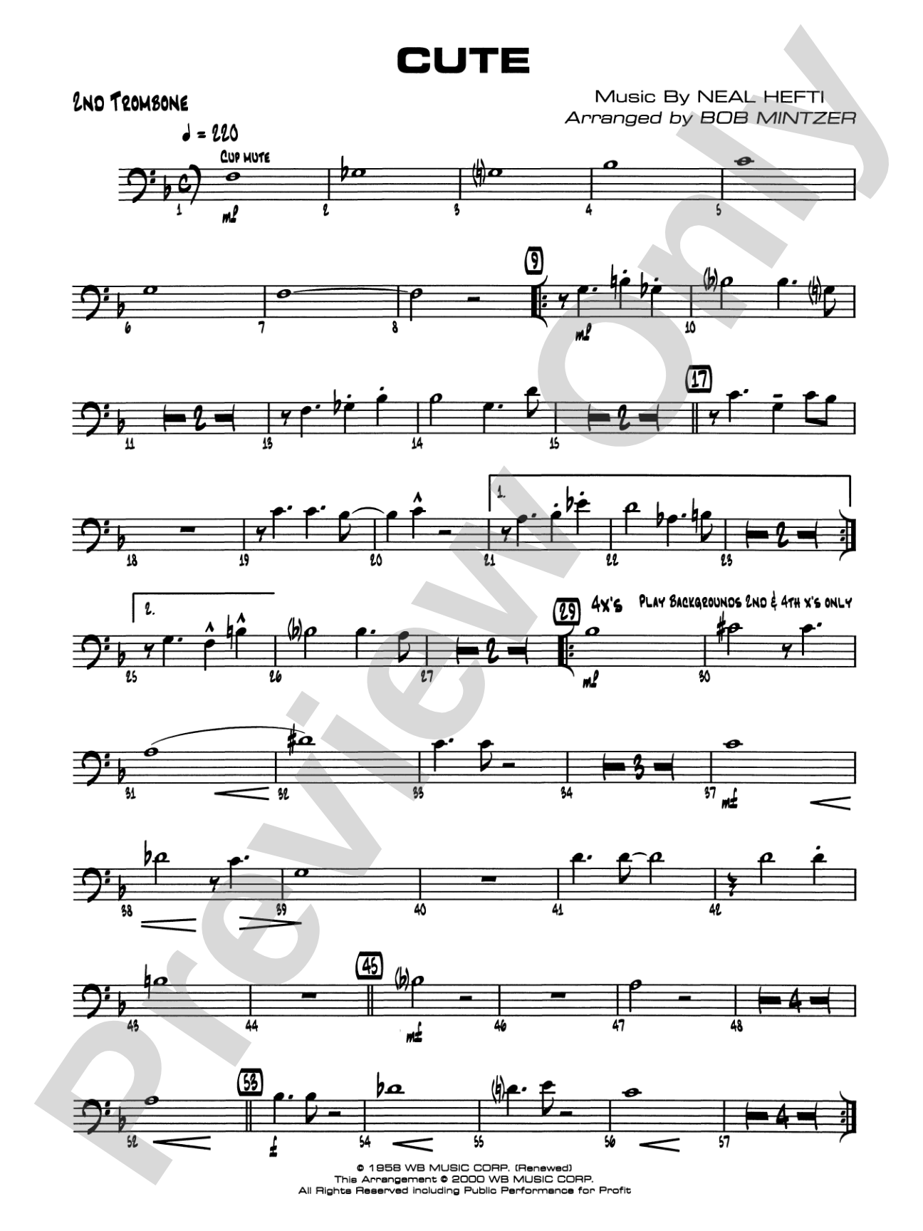 Cute: 2nd Trombone