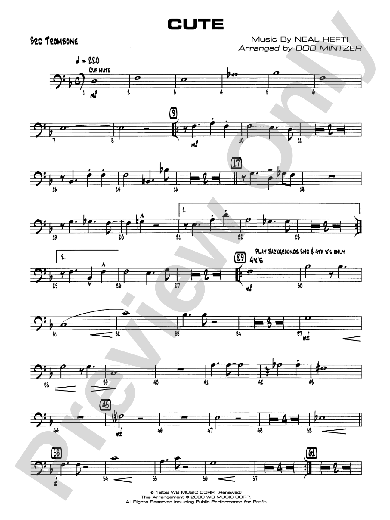 Cute: 3rd Trombone