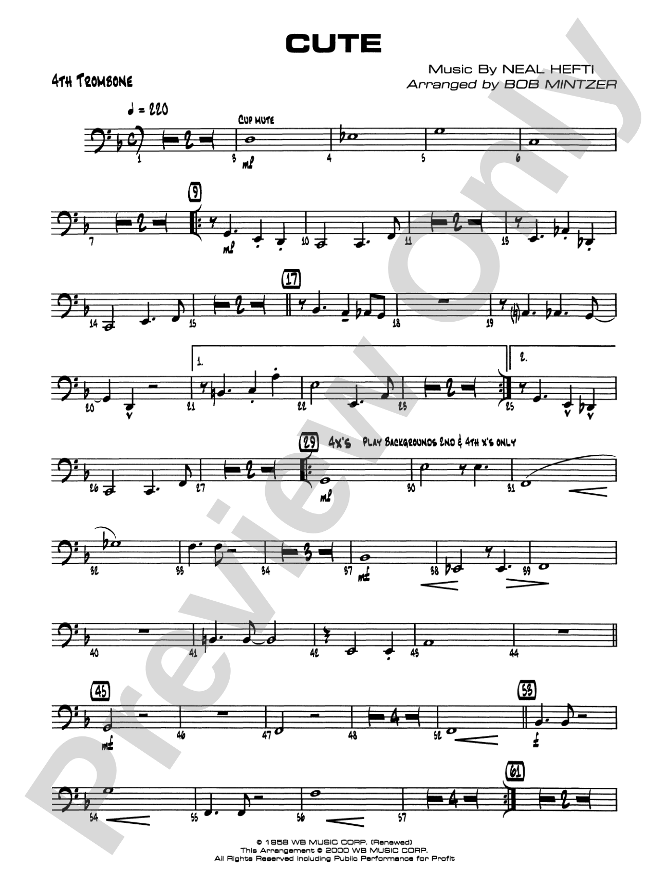 Cute: 4th Trombone