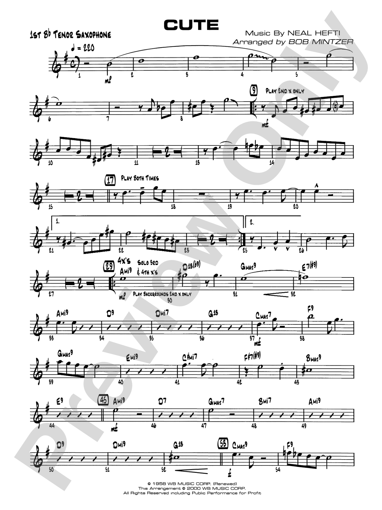 Cute: B-flat Tenor Saxophone