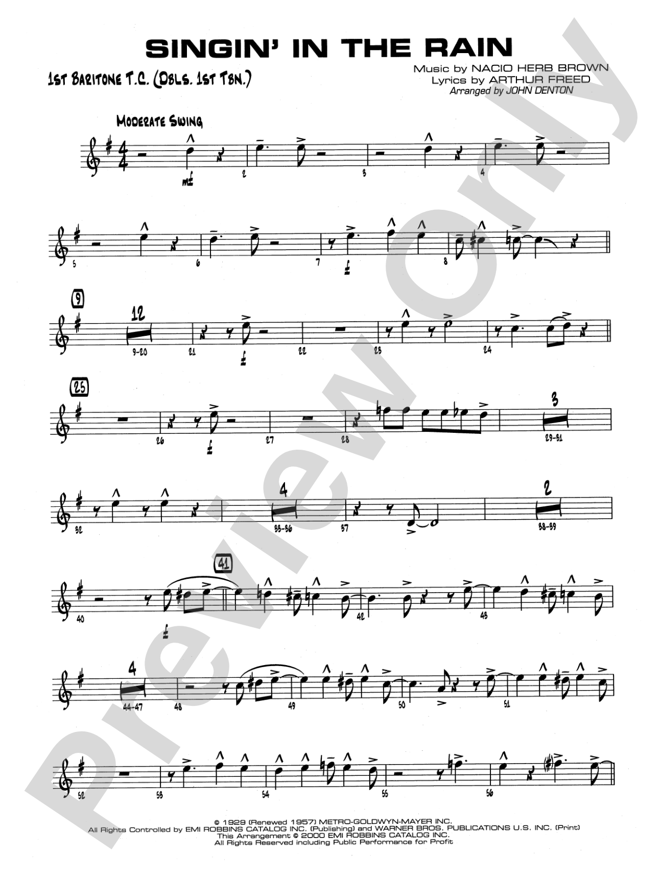 Singin' in the Rain: Baritone T.C.