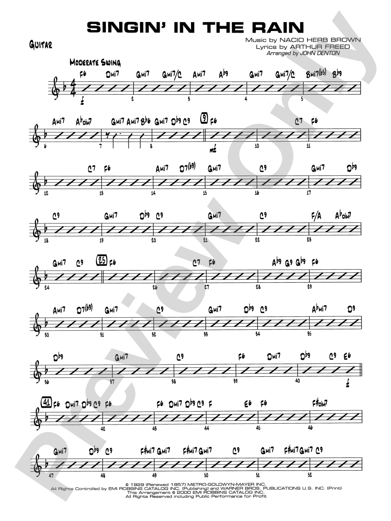 Singin' in the Rain: Guitar