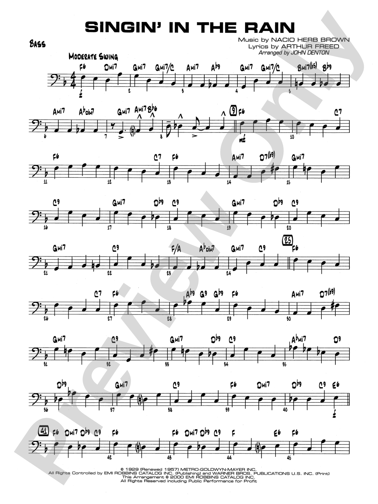 Singin' in the Rain: String Bass