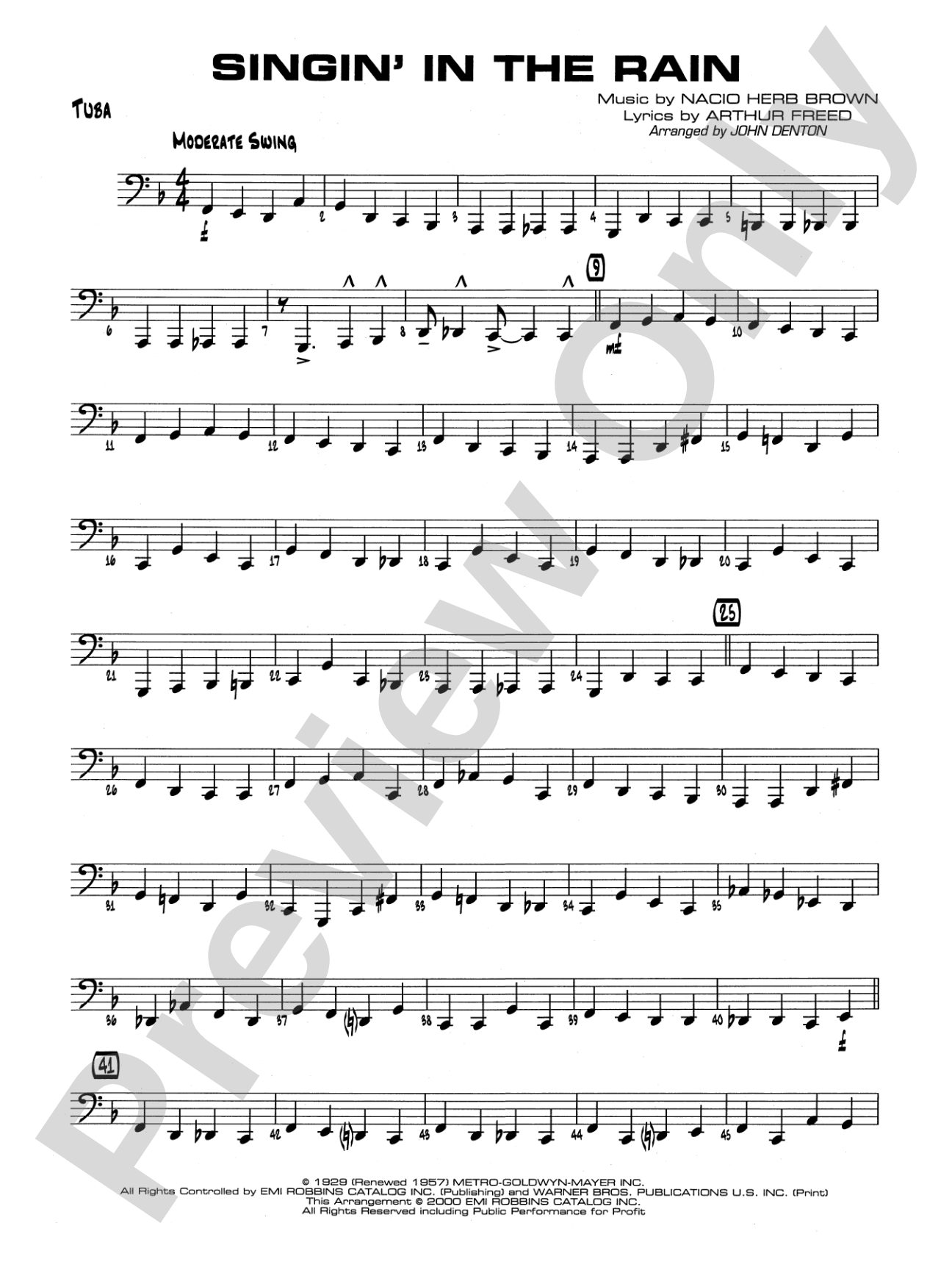Singin' in the Rain: Tuba