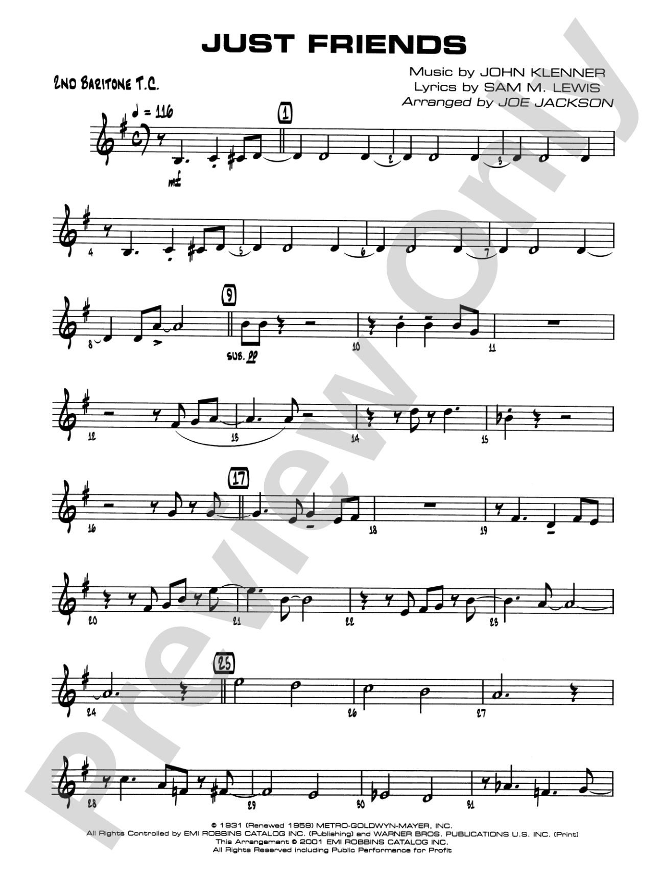 Just Friends: 2nd Baritone T.C.