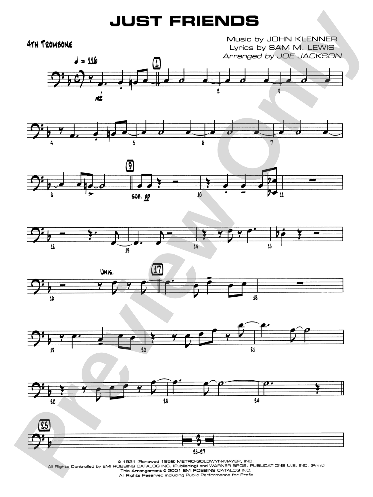 Just Friends: 4th Trombone