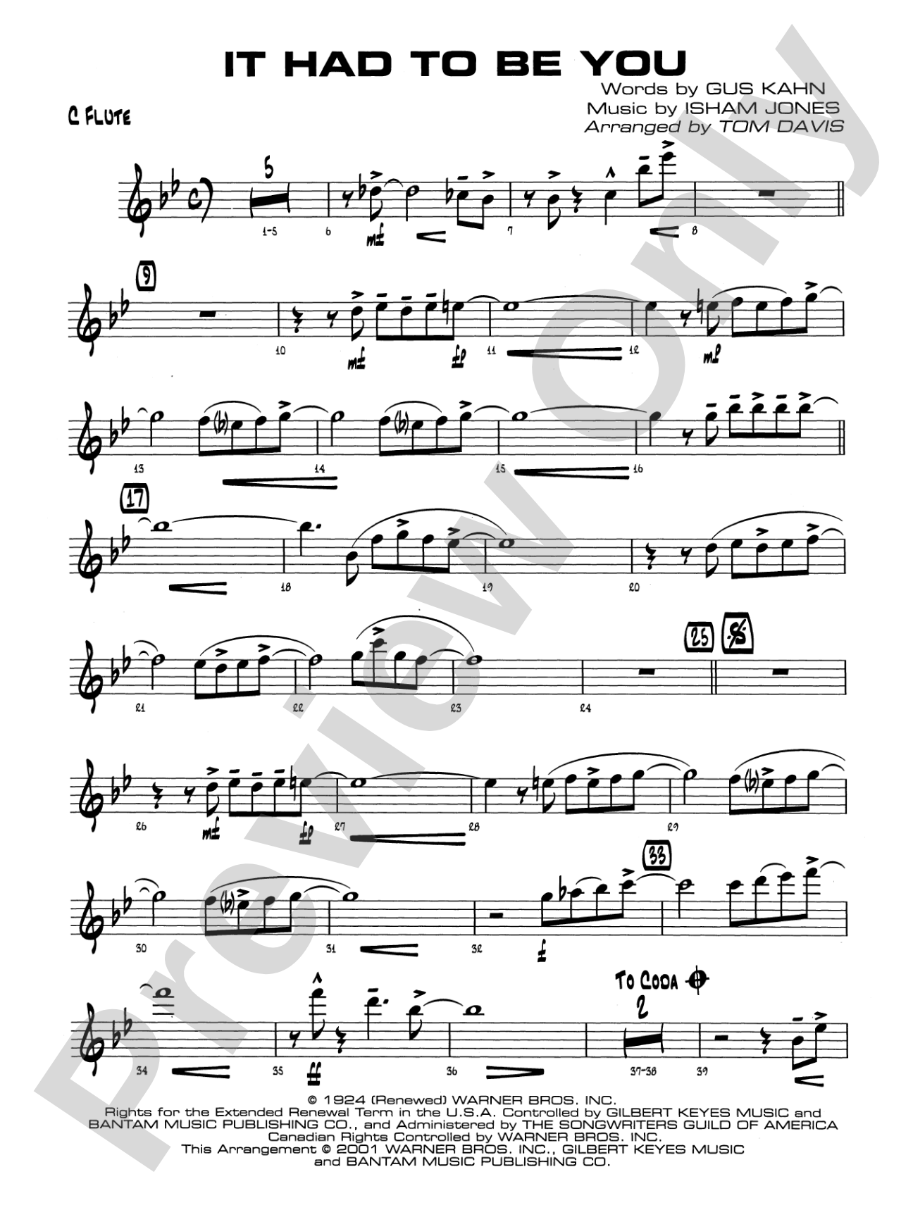 It Had to Be You: Flute