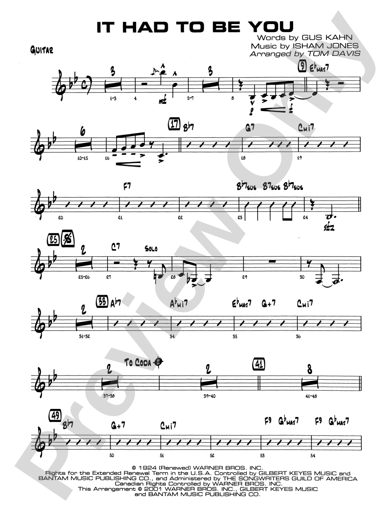 It Had to Be You: Guitar