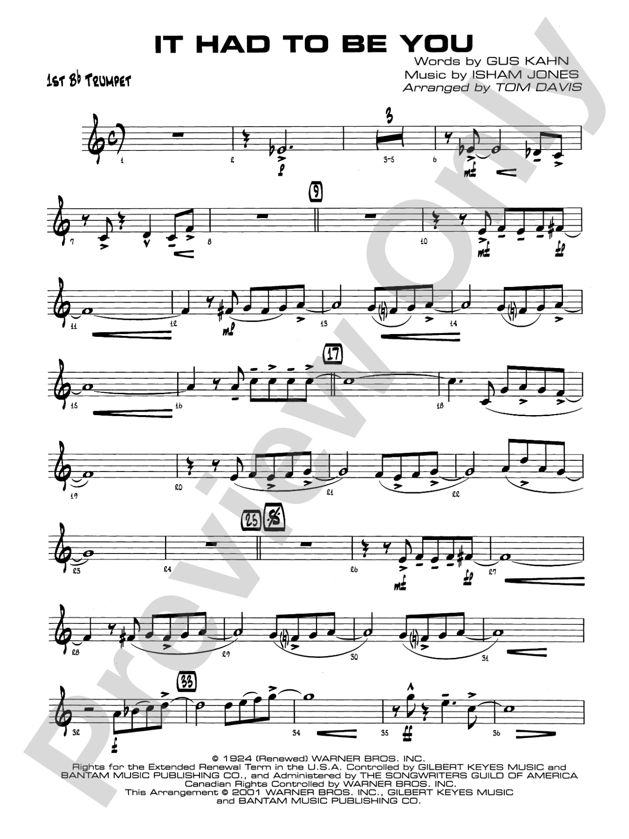 It Had to Be You: 1st B-flat Trumpet